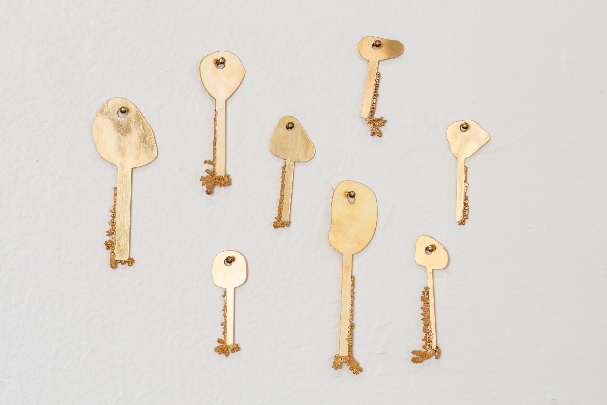   Keys (for Future Lock) , 24K gold plated copper, 2019. 