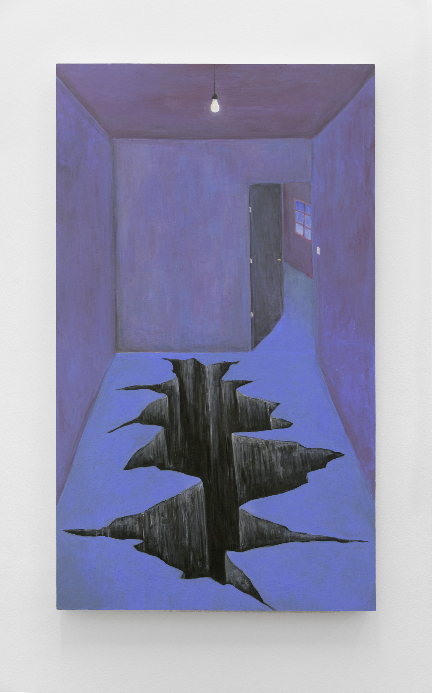  Chasm,  Acrylic and flashe on cradled birch panel 48 x 28 in, 2019 