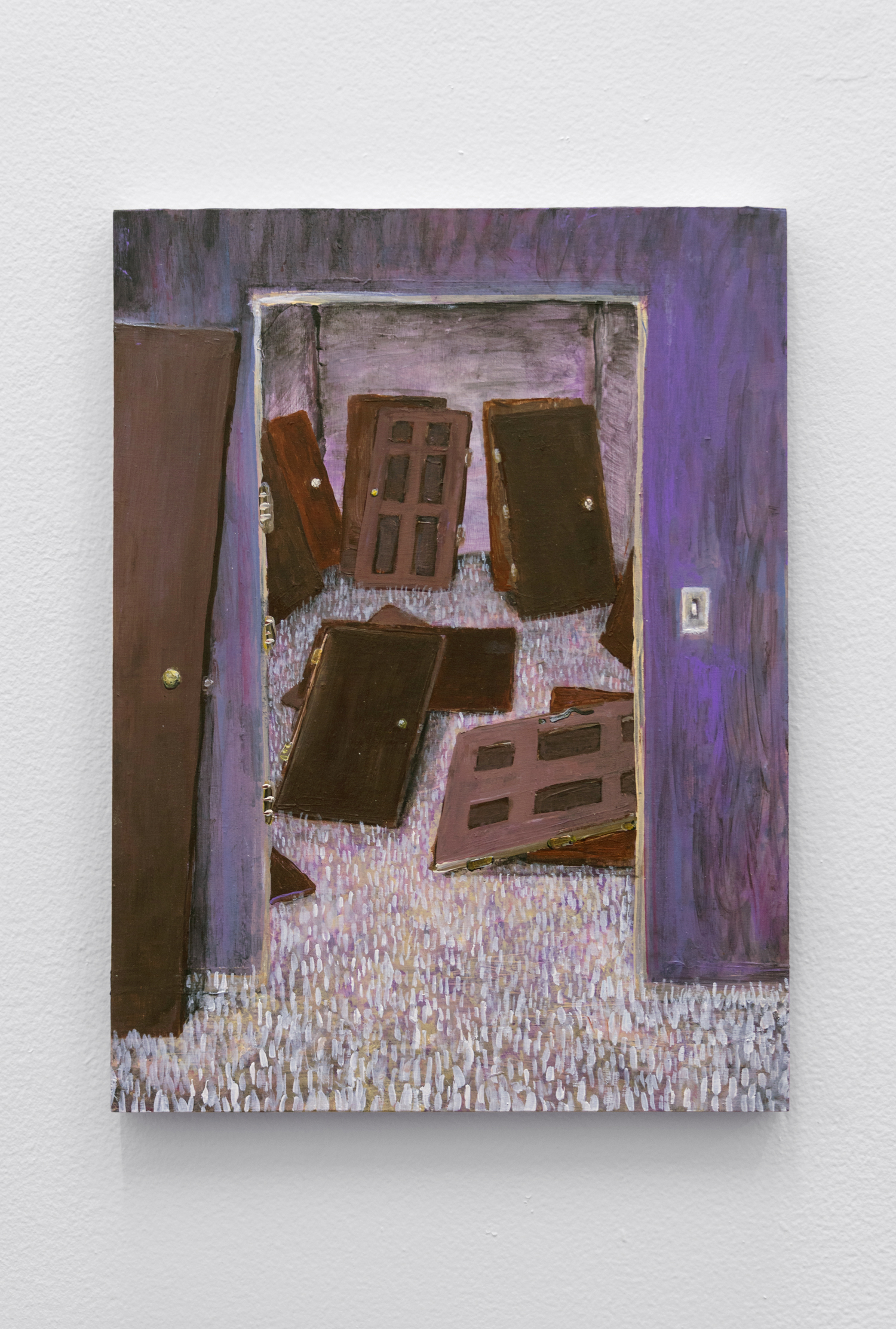   Doors , Acrylic and flashe on cradled birch panel 14 x 11 in, 2019 