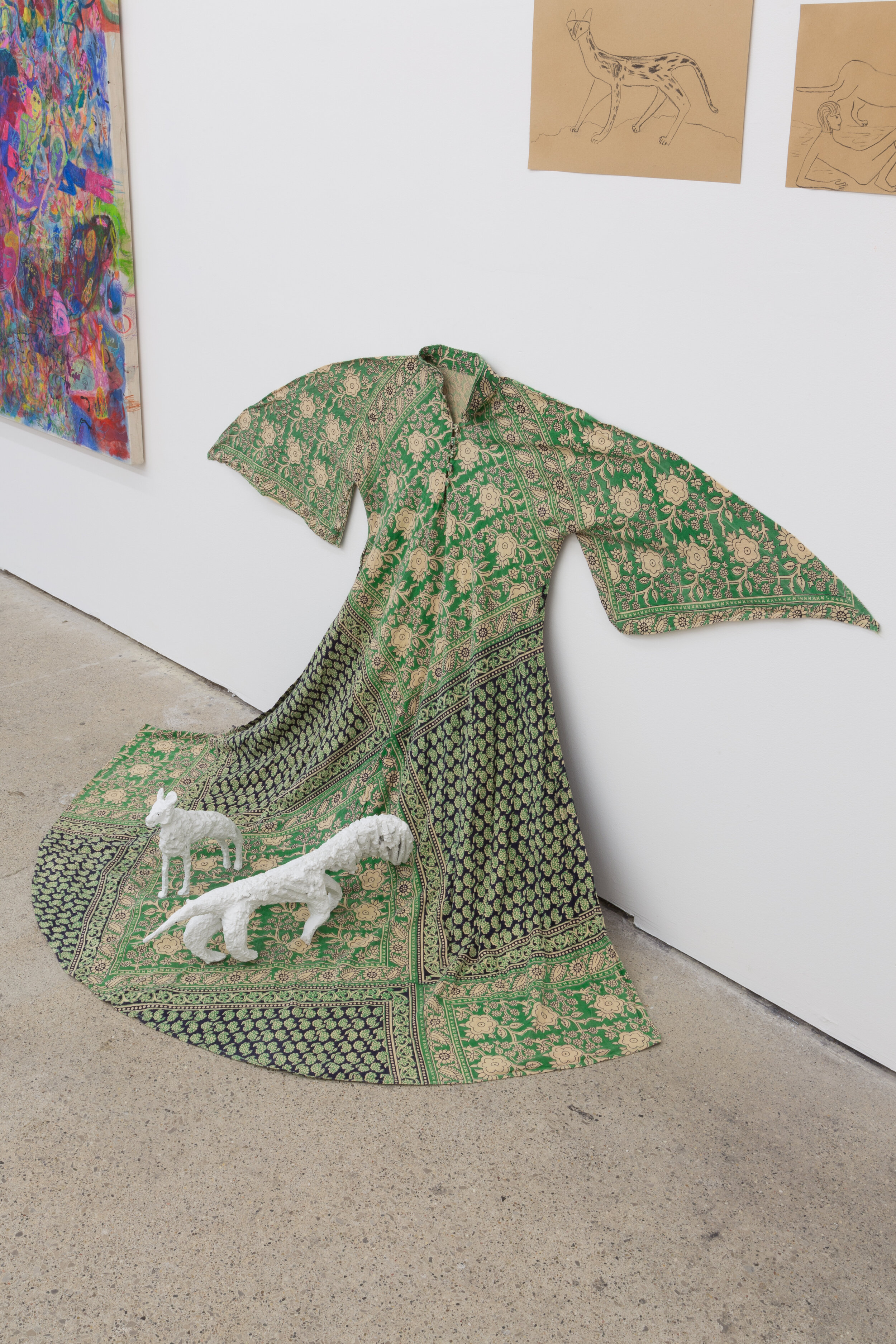  Lin May Saeed  Hyena , 2019;  Anteater , 2019 (installation view) 