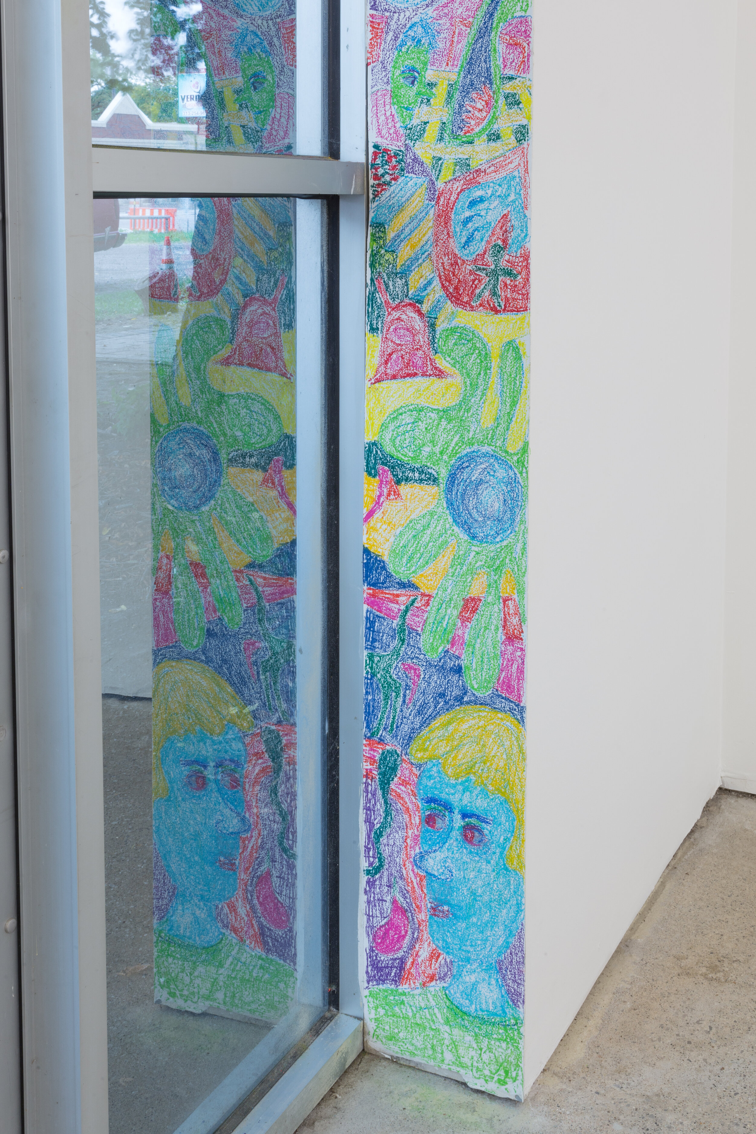  Wall drawing by Max Brand, installation view 