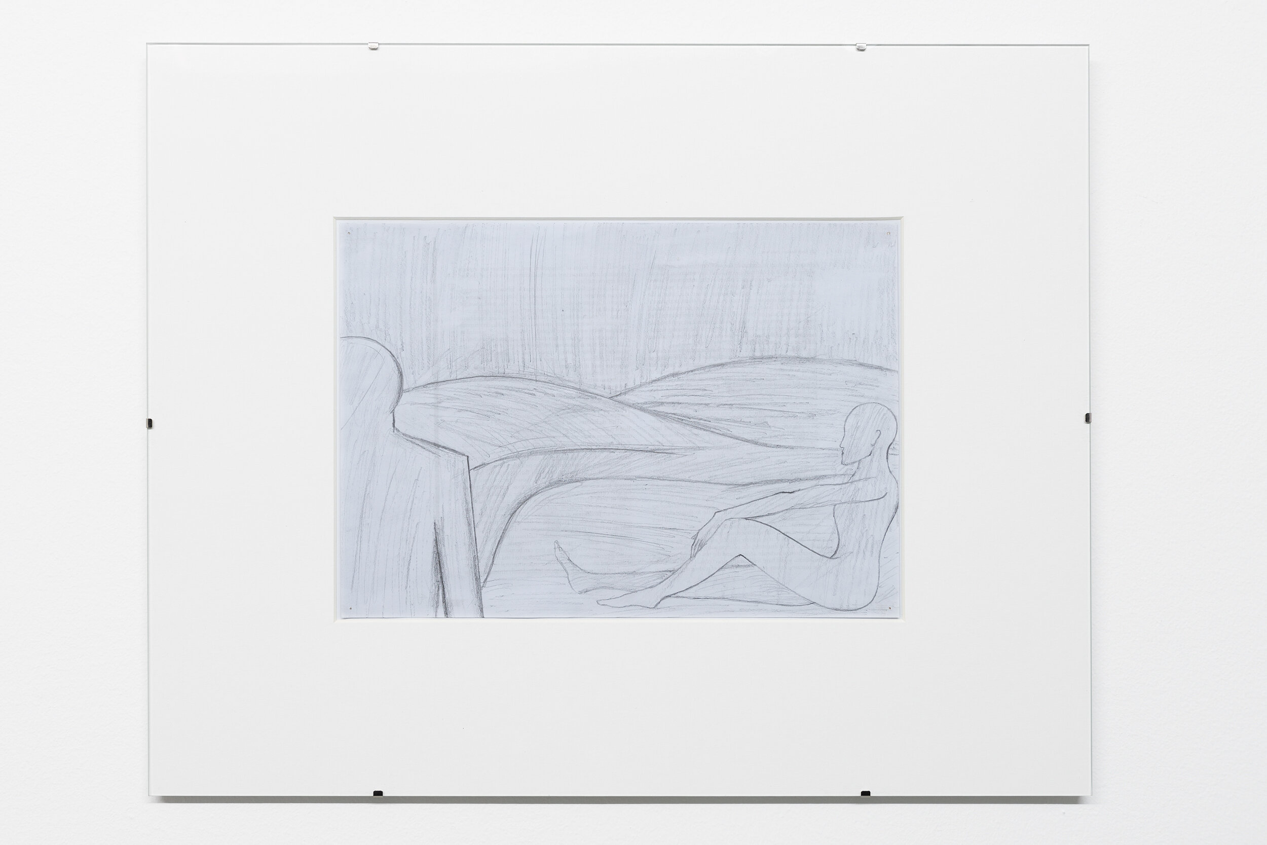  Philipp Simon,  image, plant, afterwards, certainty , 2019. Pencil on paper, A4 (frame 40x50 cm) 