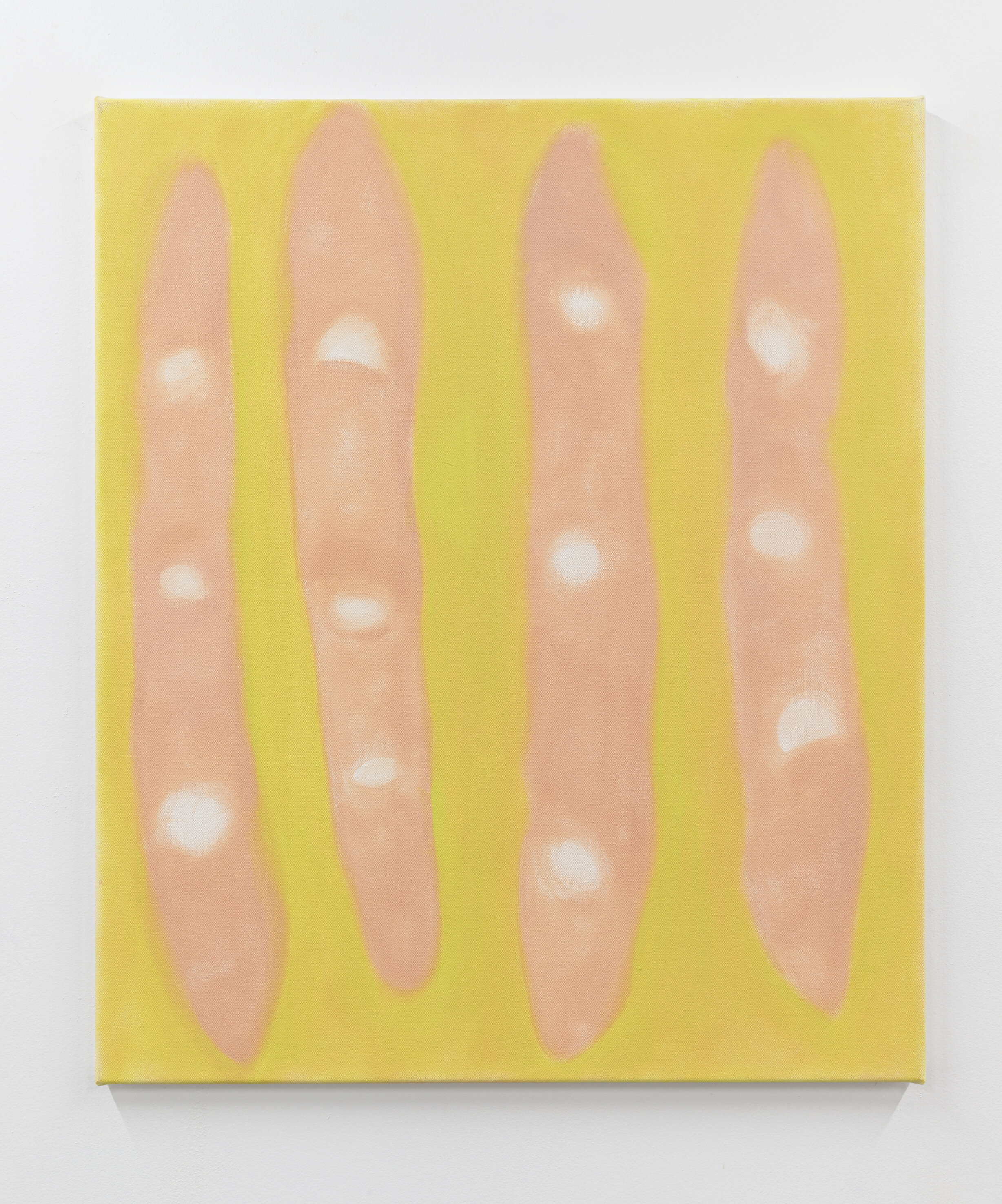  George Gittins,  Baguettes (no. 22) , 2019  Oil on canvas , 31 x 26 inches 