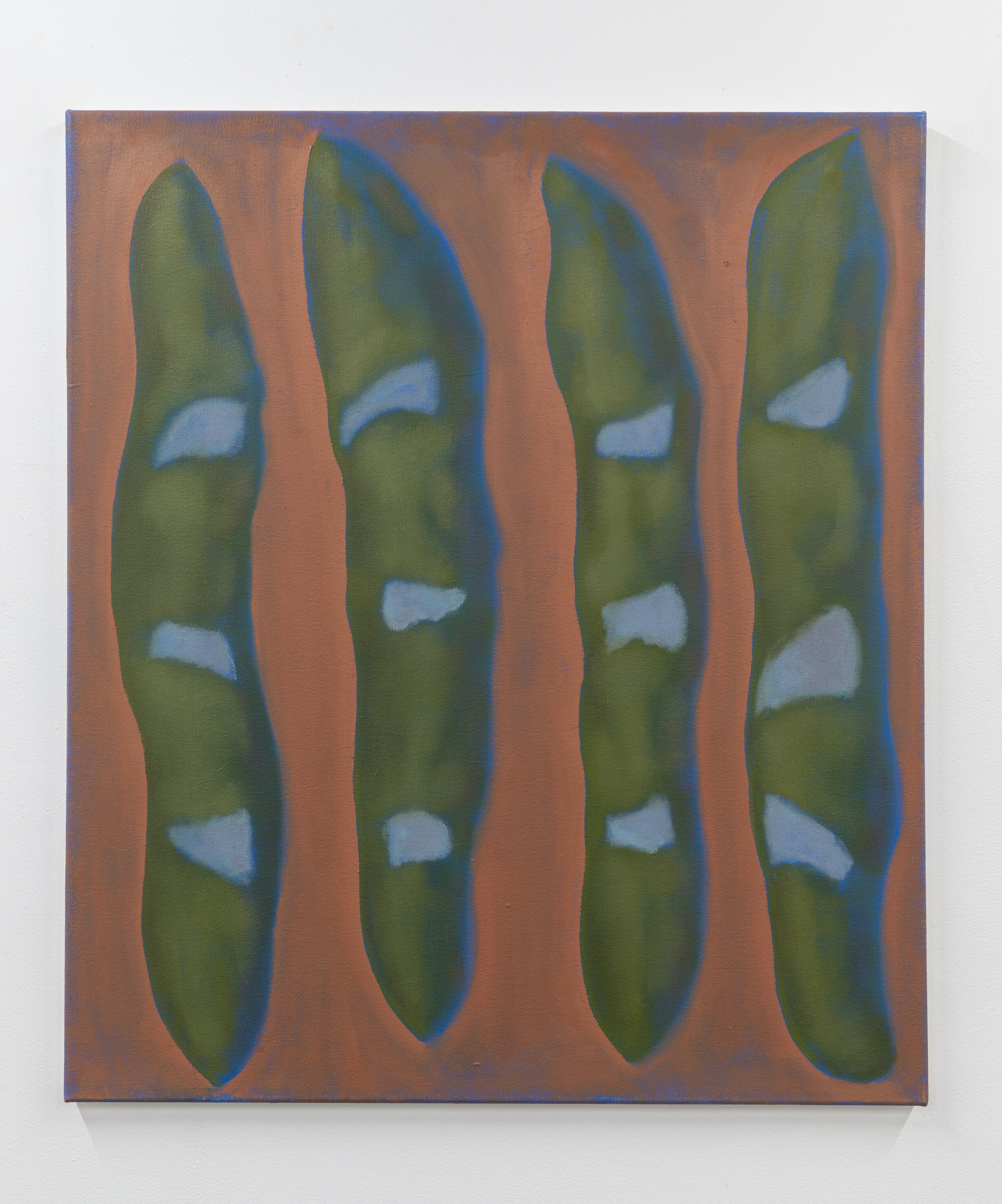 George Gittins,  Baguettes (no. 12),  2017  Oil and flashe on canvas  31 x 27 inches  