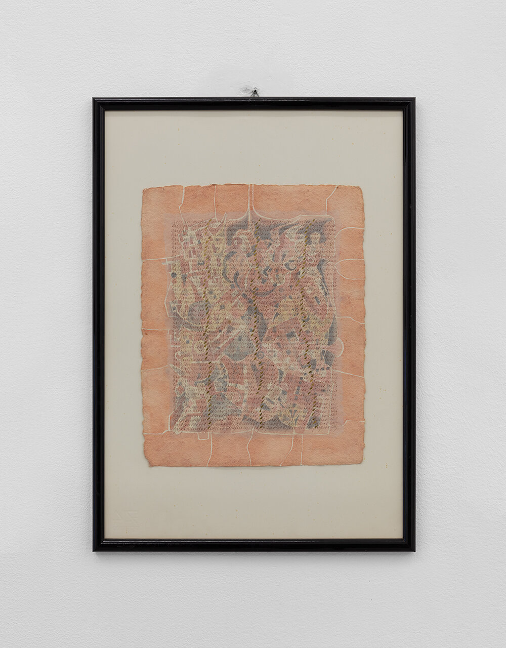   Untitled , 1978, China and gold leaf on rice paper applied on handmade paper, 32 x 25.5 cm 