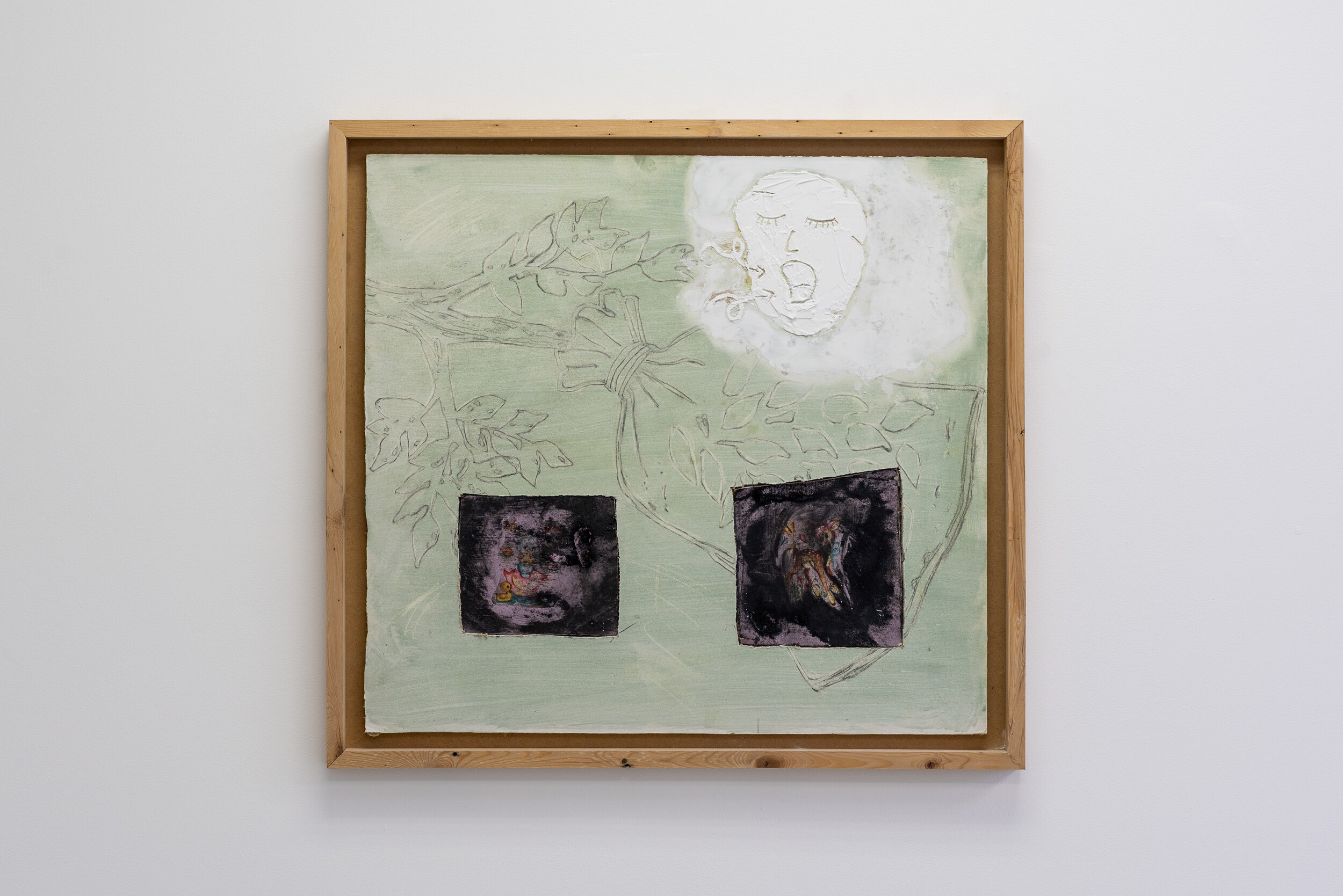  Craig Spence, ​ De Ira,  m​ ixed media on sheetrock and artist-made wooden frame, 2019  