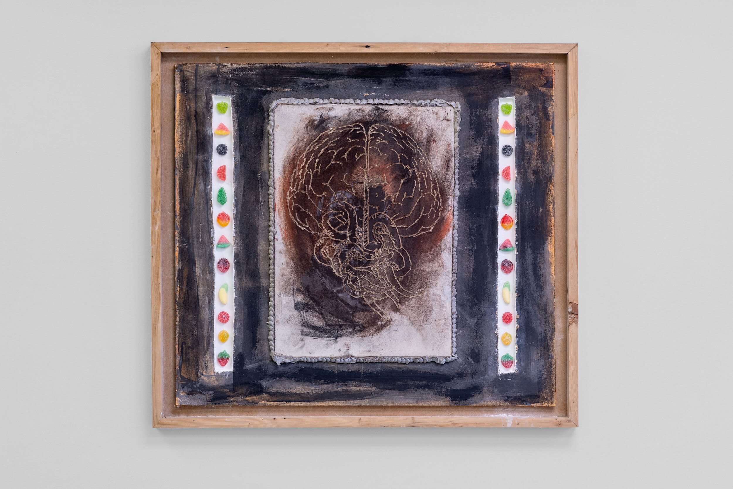  Craig Spence, ​ mTBI #4,  ​mixed media on sheetrock and artist made wooden frame, 2019  