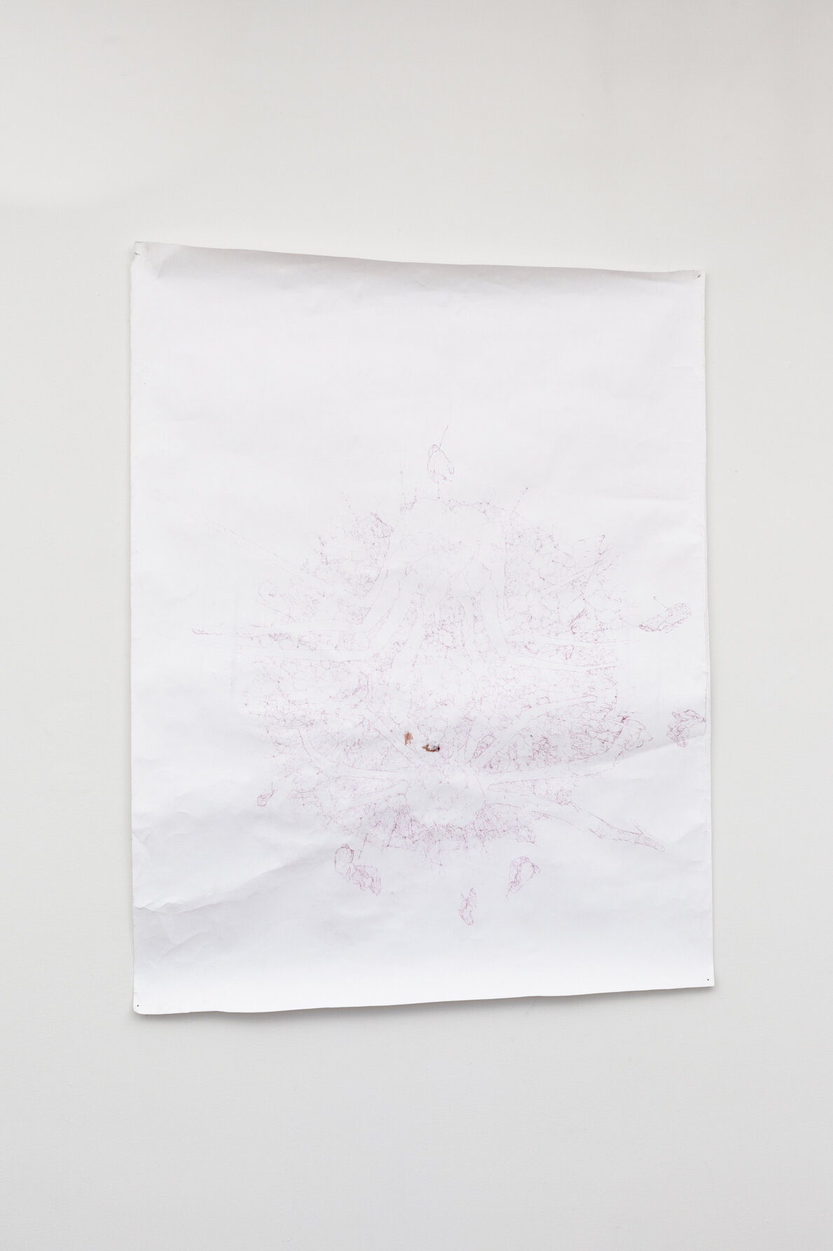  Willard Klein,  Tiny Joining Hands , 2019, Ballpoint Pen on Paper, 48 x 55 in (121.9 x 139.7 cm)  