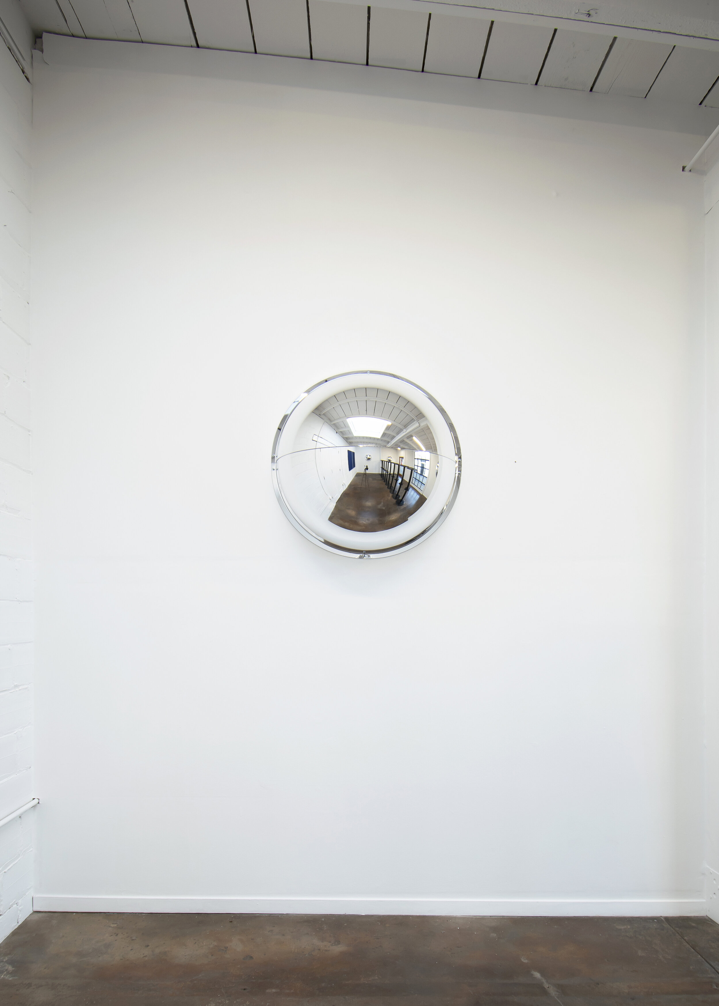  Débora Delmar,  Guarded View II ,&nbsp;2020. 26-inch diameter. SeeAll Half Dome Acrylic Security Mirrors 