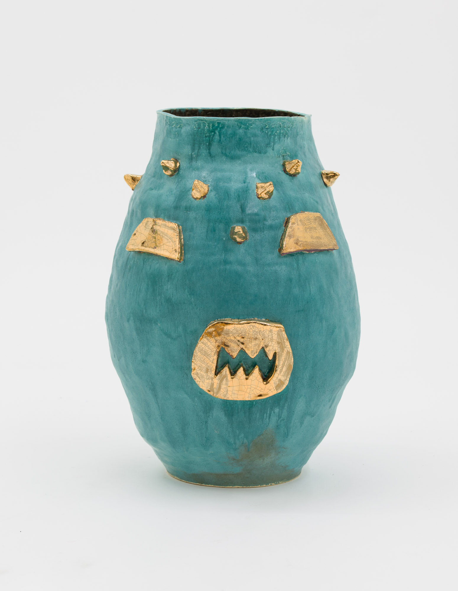   Grace , 2020, 21 1/2 x 13 1/2 x 11 1/2 inches, glazed stoneware with gold 