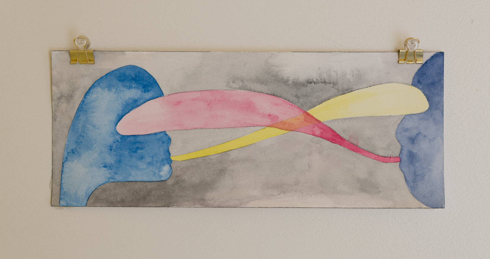  Cliff Hengst  Untitled,  2​020, watercolor on paper, 4 x 10 inches 