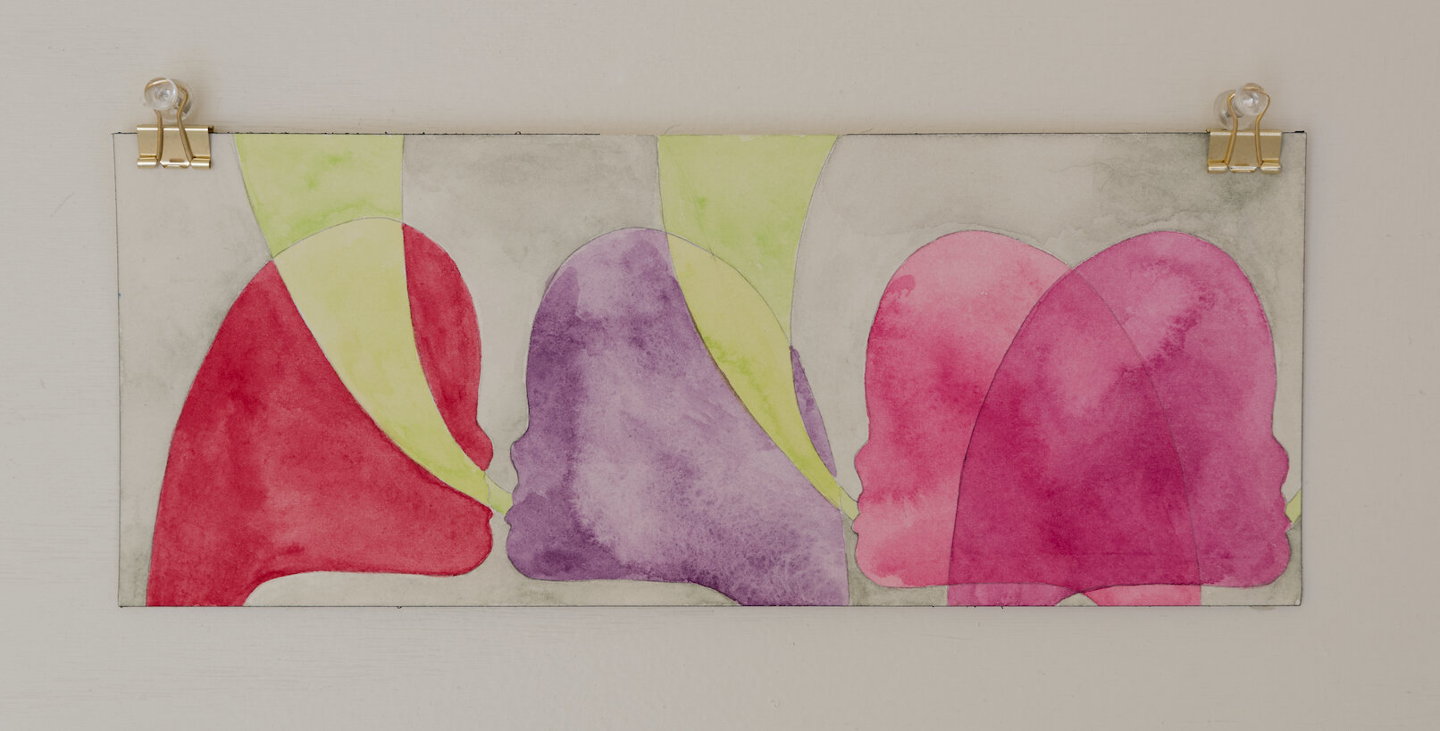  Cliff Hengst,  Untitled,  2​020, watercolor on paper, 4 x 10 inches 
