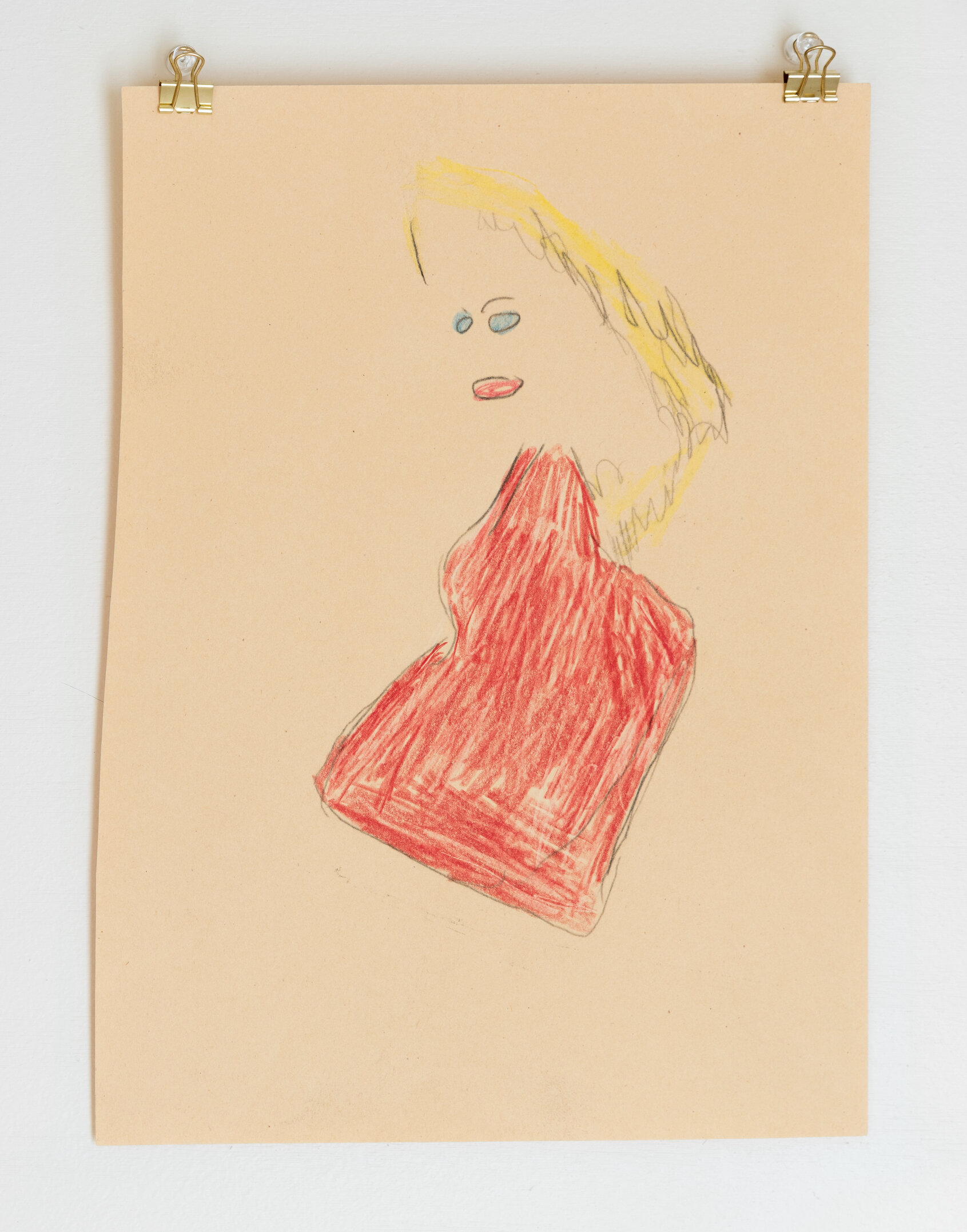  Shannon Anderson,  Untitled (Emma pregnant),  ​2019, colored pencil on paper, 12 x 9 inches  