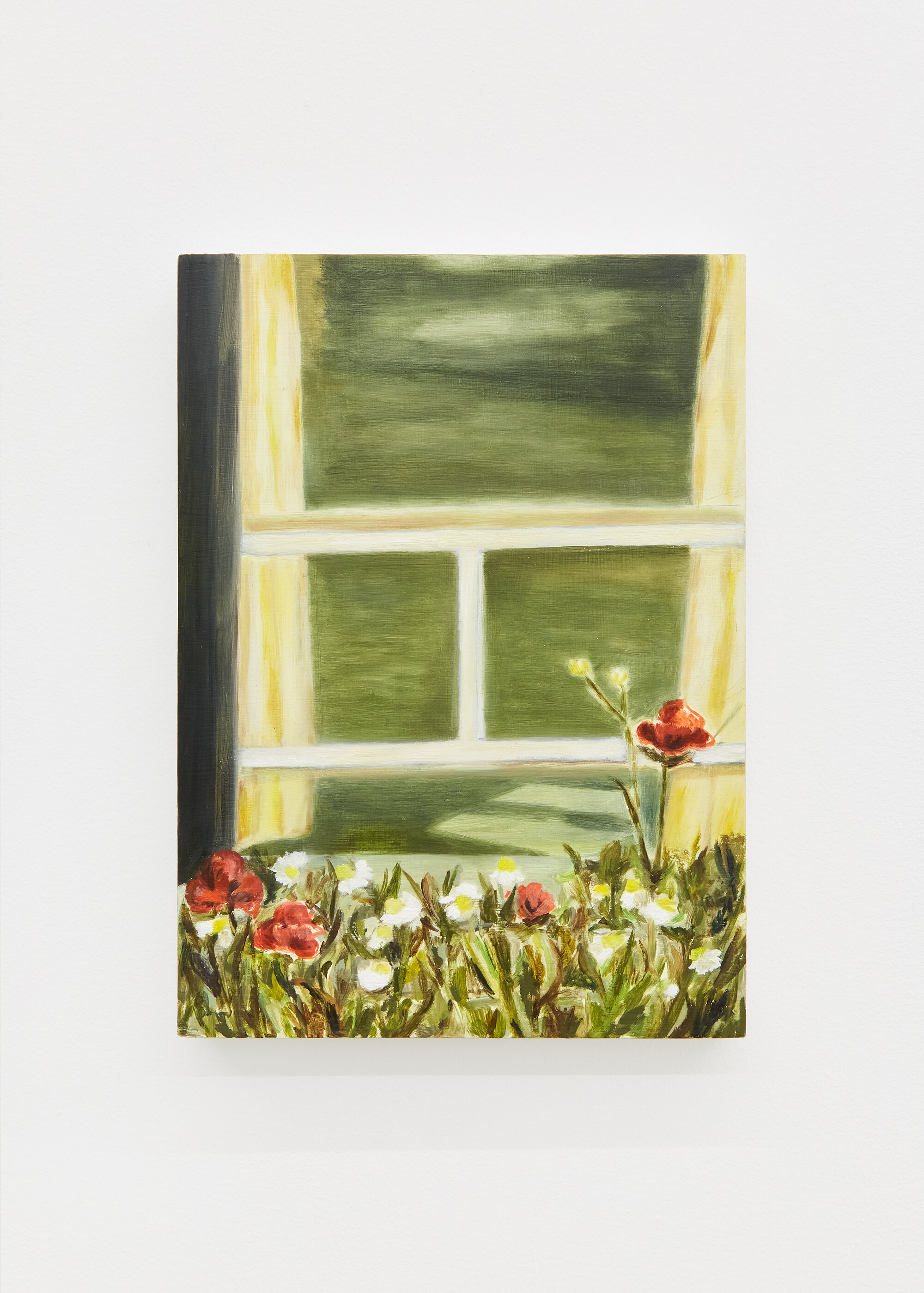  Zoë Carlon,  Window in Spring , 2020. Oil on board, 20 x 27.5 cm  