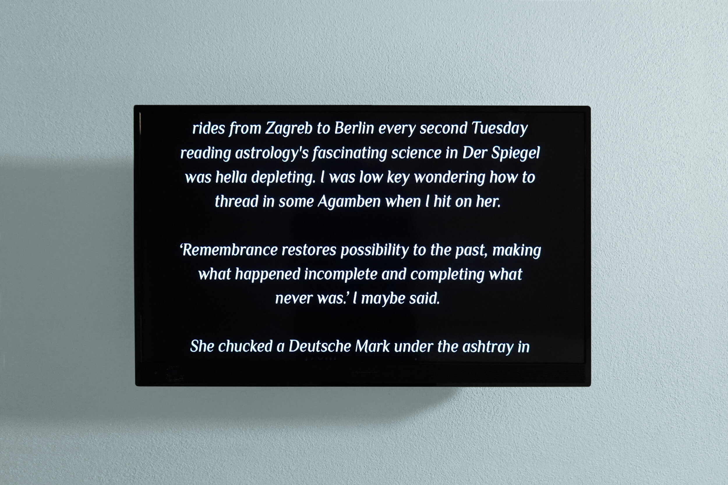  Estelle Hoy,  Works and Days  ( exhibition text ), 2020 