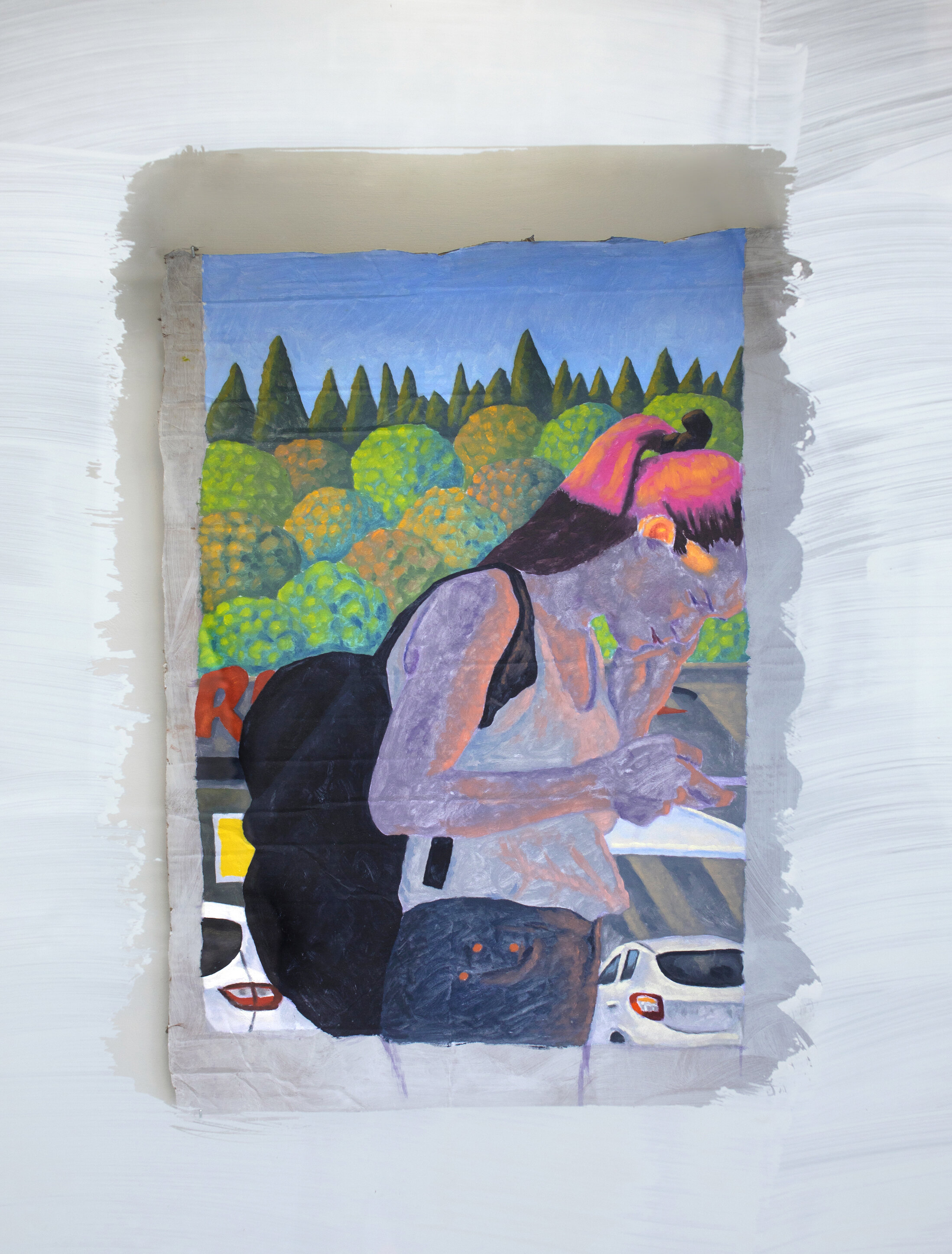  Matthieu Palud,  untitled , oil on cardboard, 63x40cm, 2020  
