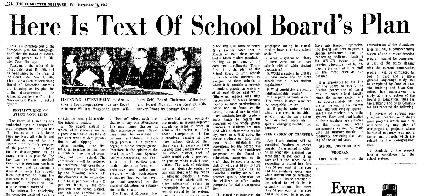 Full Text of School Board Plan for Desegregation