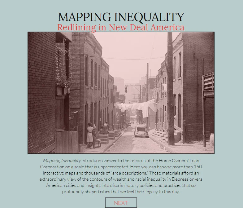 Mapping Inequality: Redlining in New Deal America site
