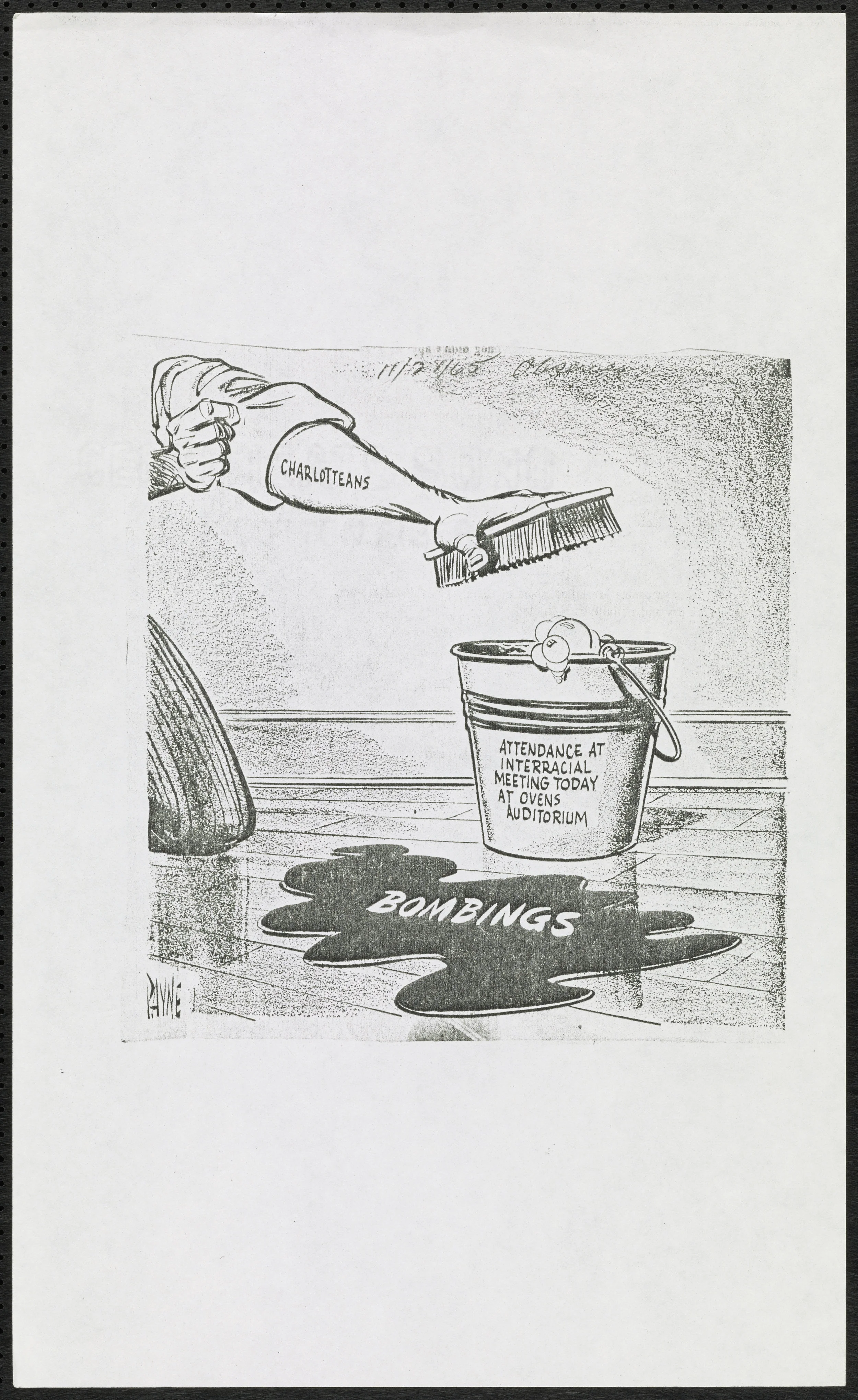 Reginald Hawkins Letters about Bombings