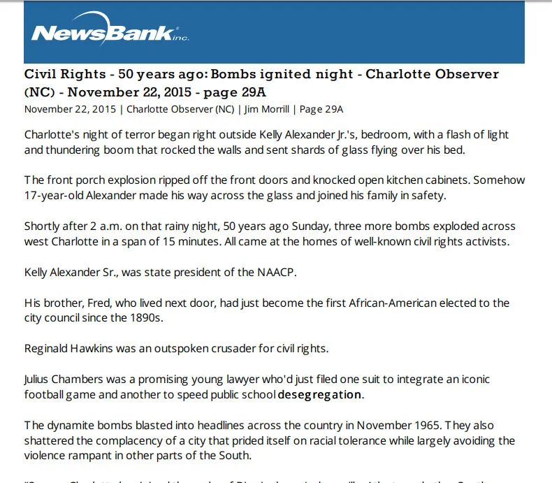 Nov. 22, 2015 - 50 Years Ago: Bombs Ignited Night
