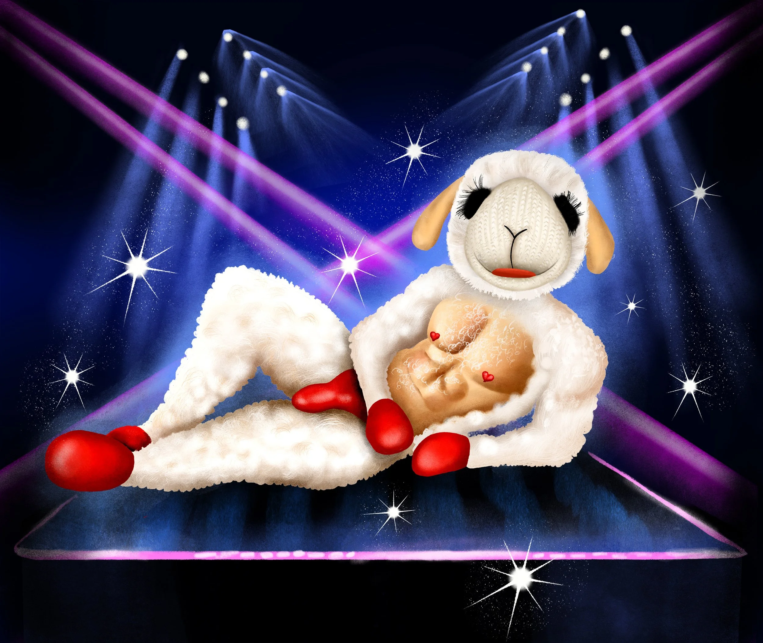 Lamb Chop through the eyes of my little white horny girl dog