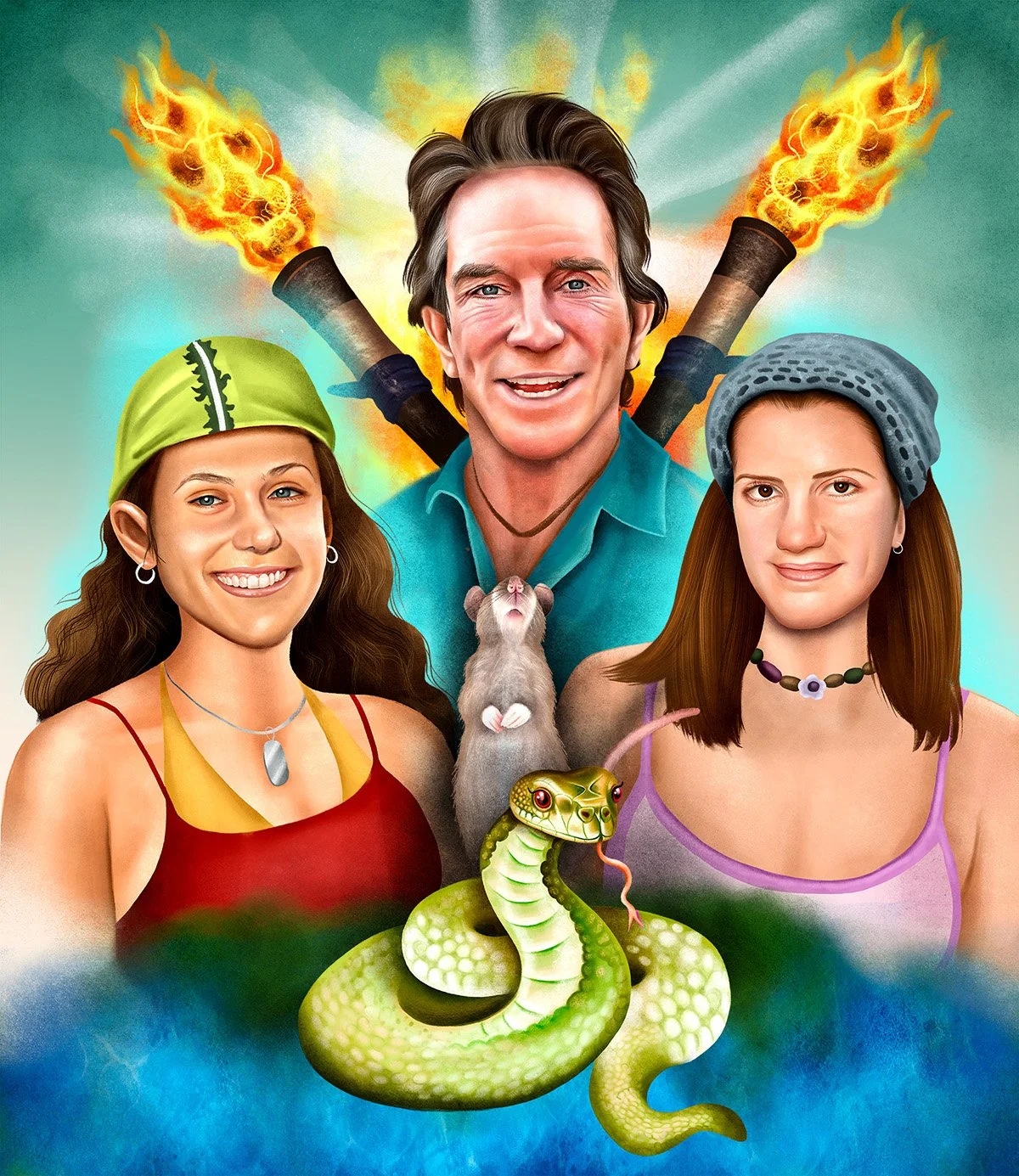 "Survivor" illustration for the Washington Post