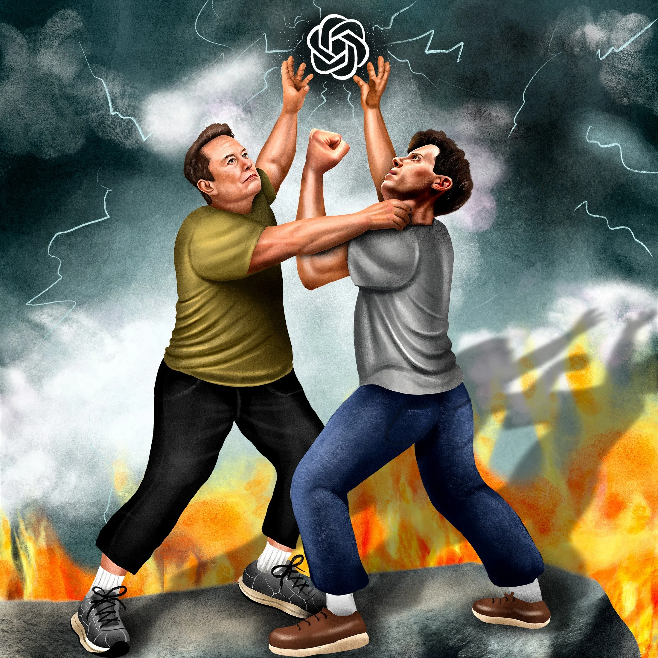 The "Messy, Humiliating Courtroom Drama Between Elon Musk and OpenAI" for Bloomberg Businessweek