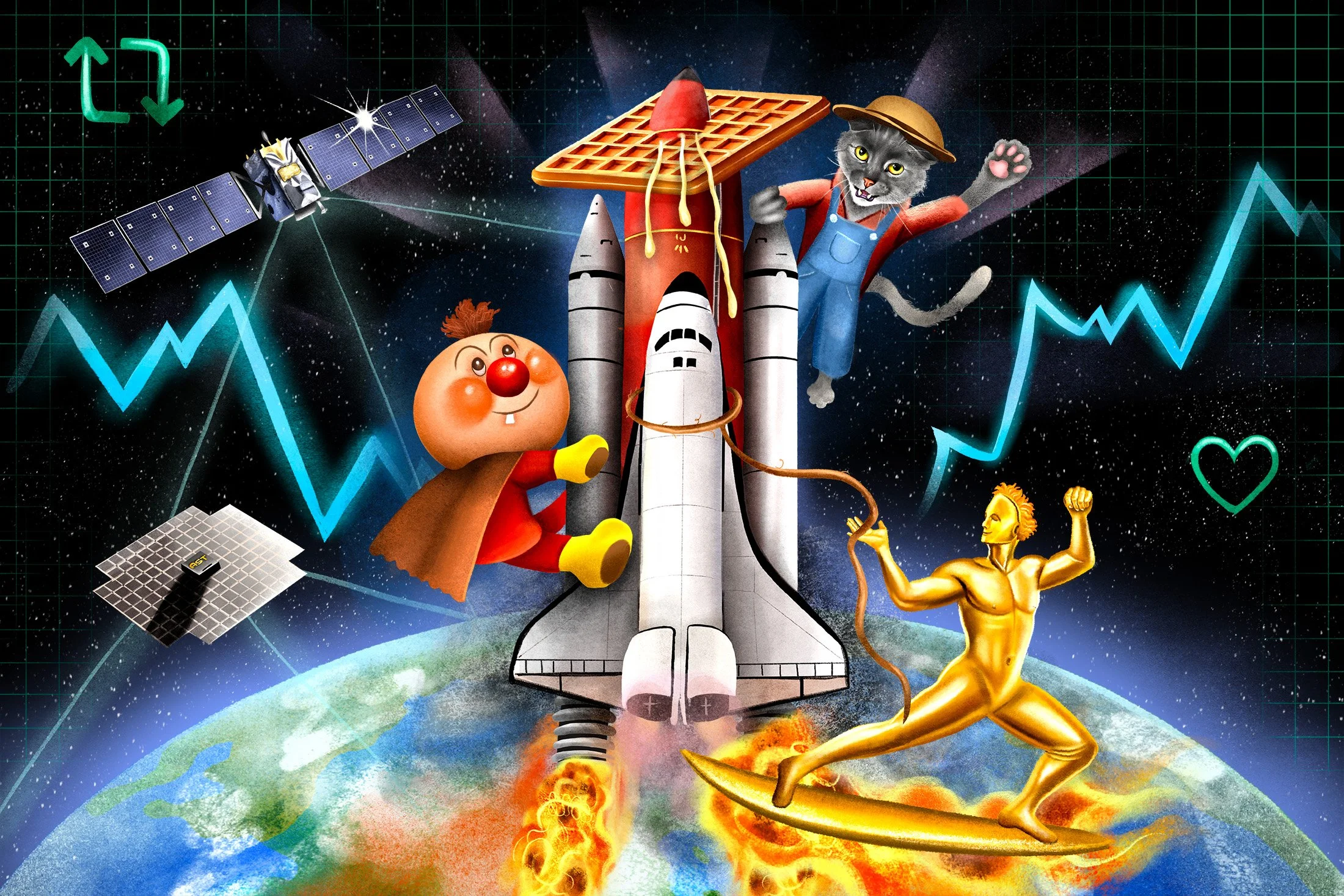 "Online Mob Fuels 6,000% Stock Rally in Obscure SpaceX Rival" for Bloomberg News