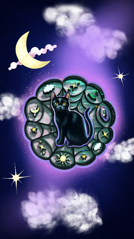 Animation of my "Midnight Curiosities Coaster" - Now Available in my shop 