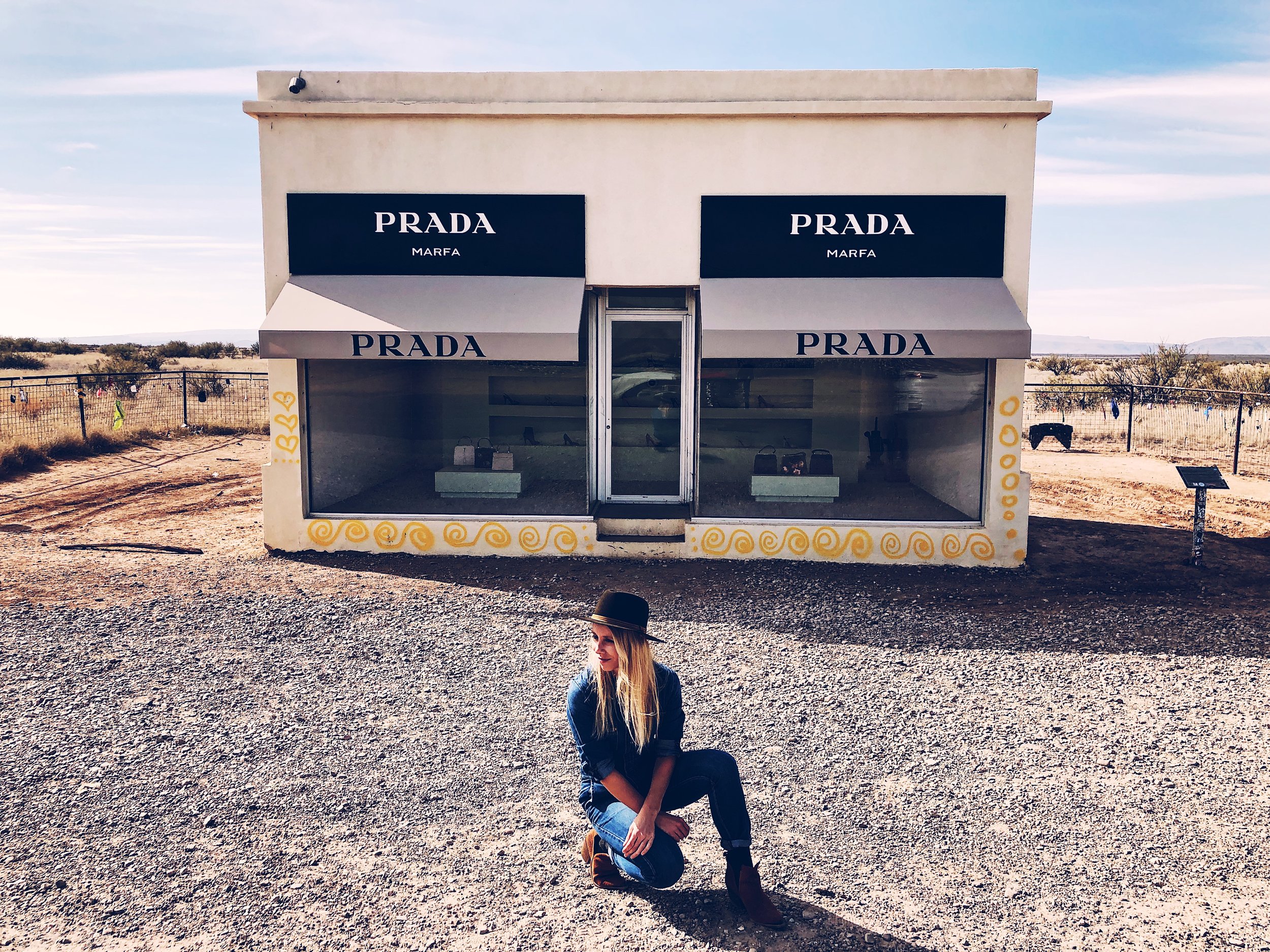 Prada Marfa, Prada art installation outside of Marfa, TX.…
