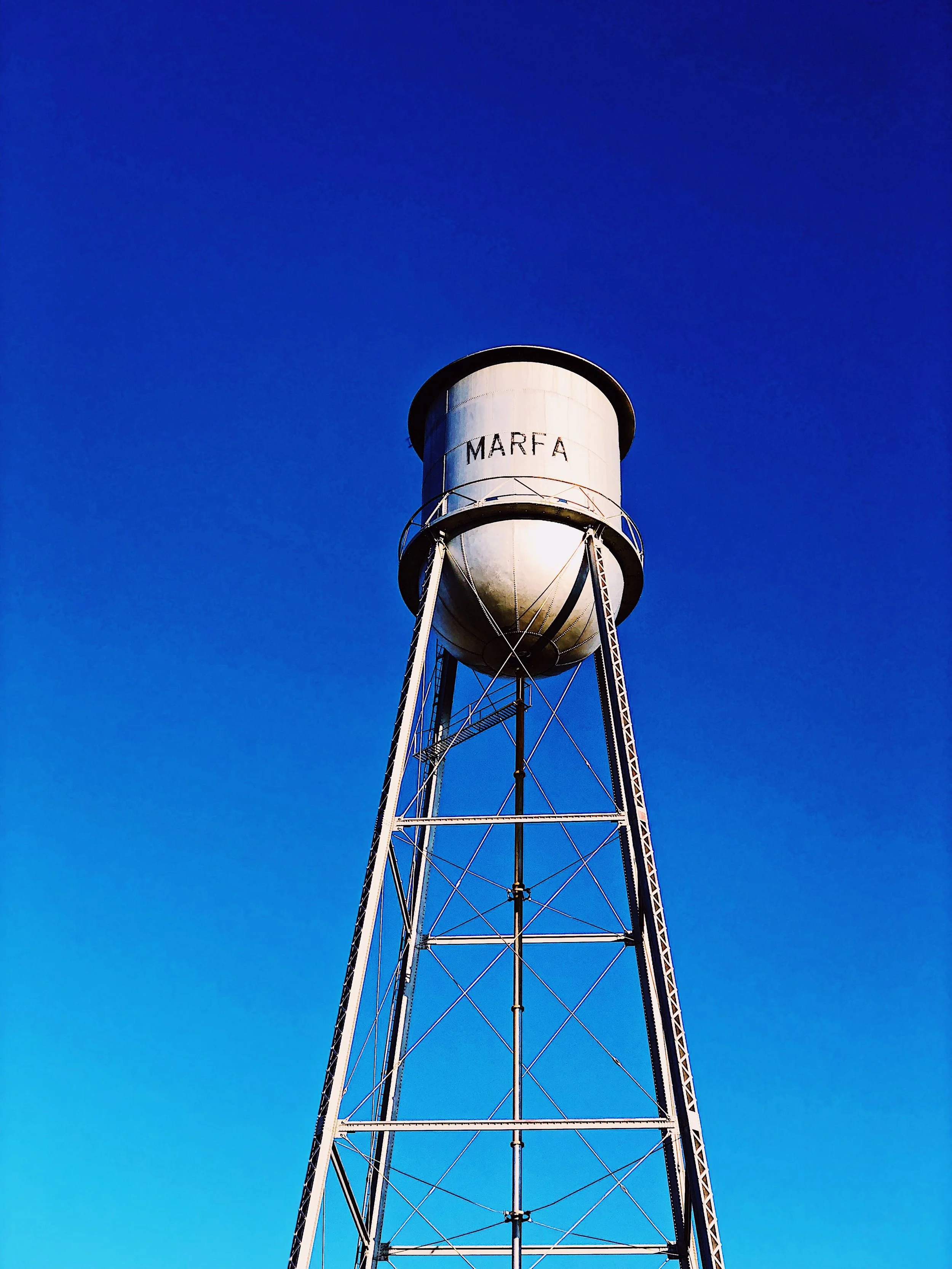 Marfa water tower. I used this as my landmark when I went on my long run down the highway.
