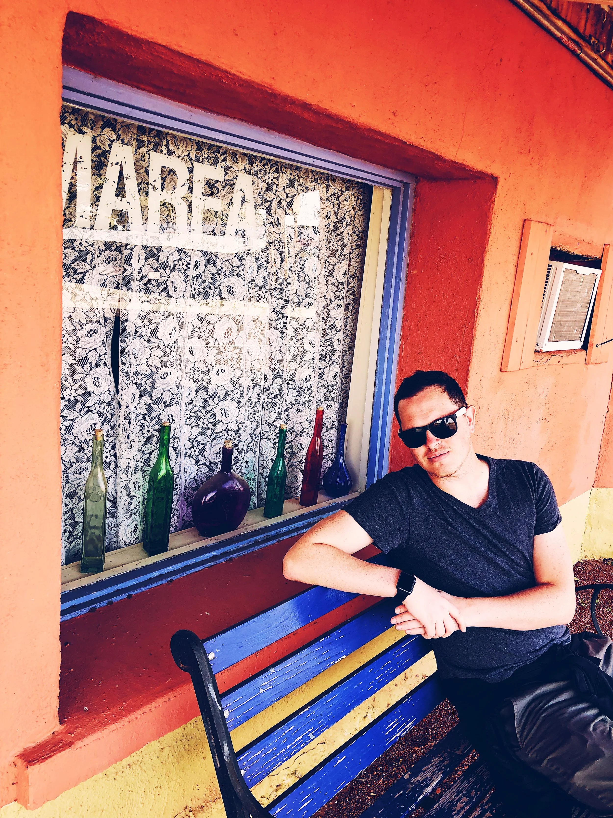 Gordon outside Planet Marfa.