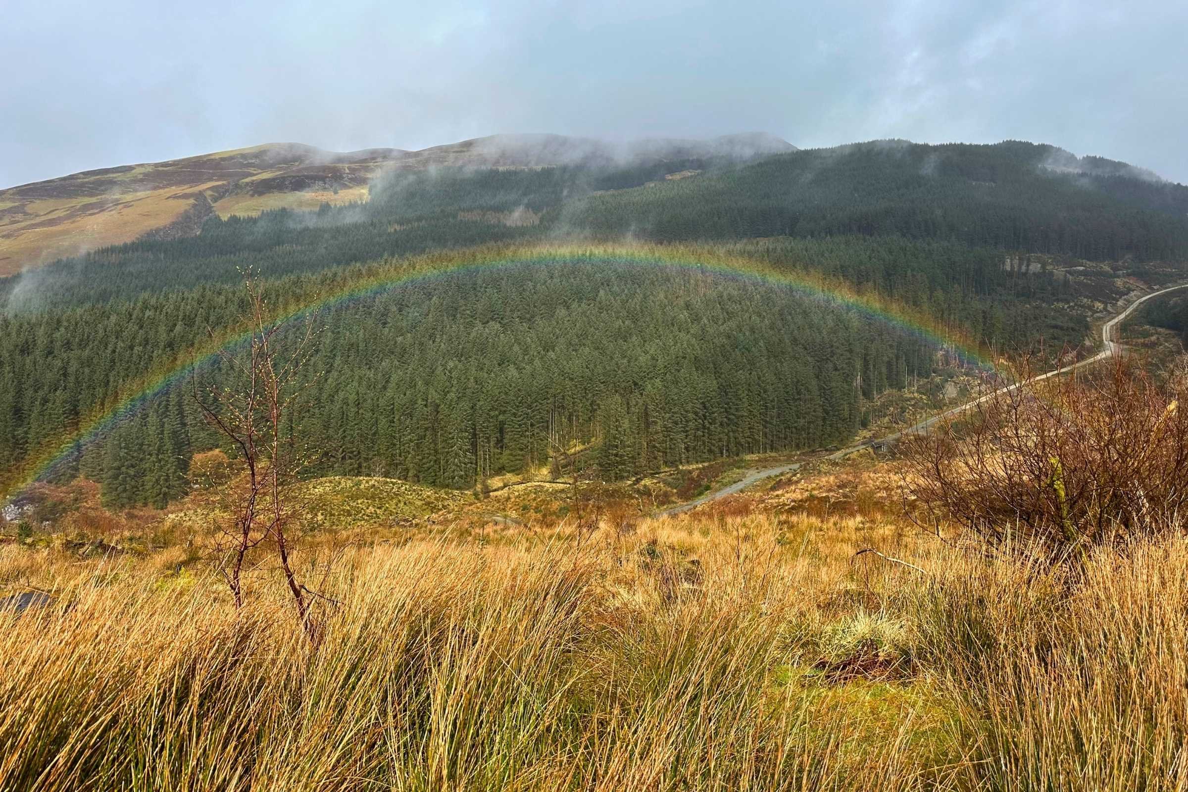 West Highland Way WTG Day 7 rainbow below