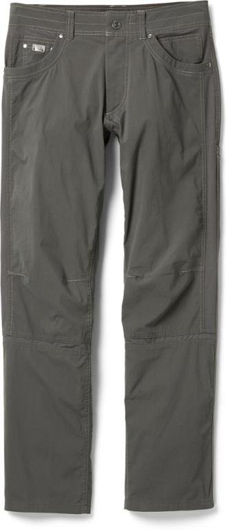 The Kuhl Radikl men's hiking pants in a medium grey color