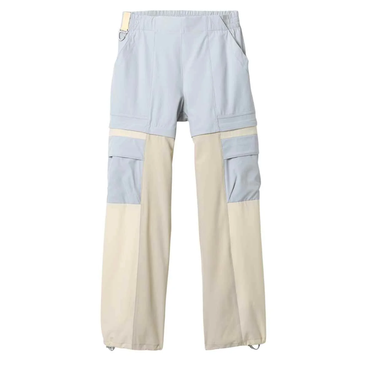 Cotopaxi Losdos Zip-Off pants in light blue and light cream color block.