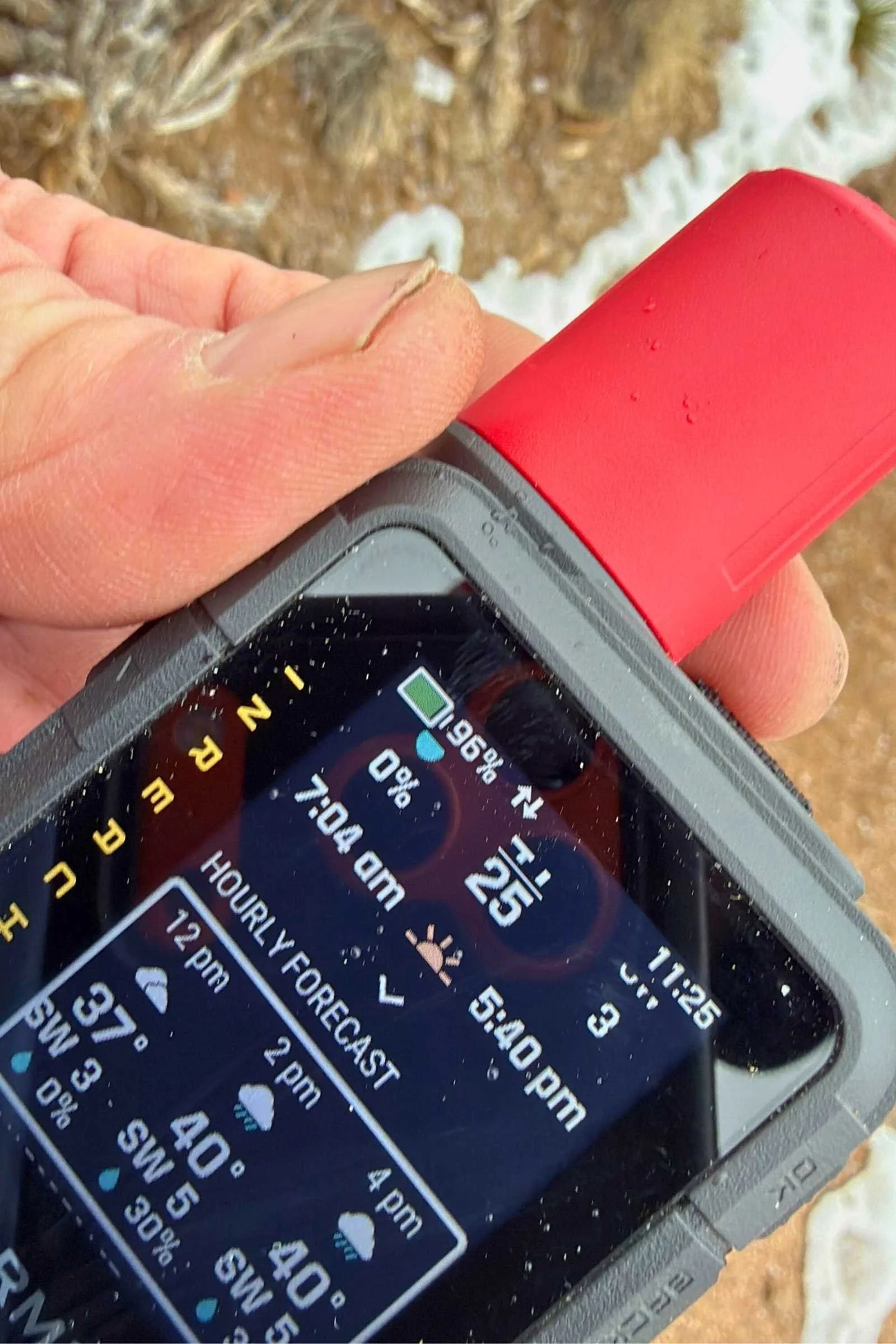 Current weather and weather forecasting is faster on Garmin's new inReach Mini 3 Plus because of an upgraded and enhanced antenna providing better connectivity with the satellite network. (Dean Krakel photo, Special to Treeline Review)