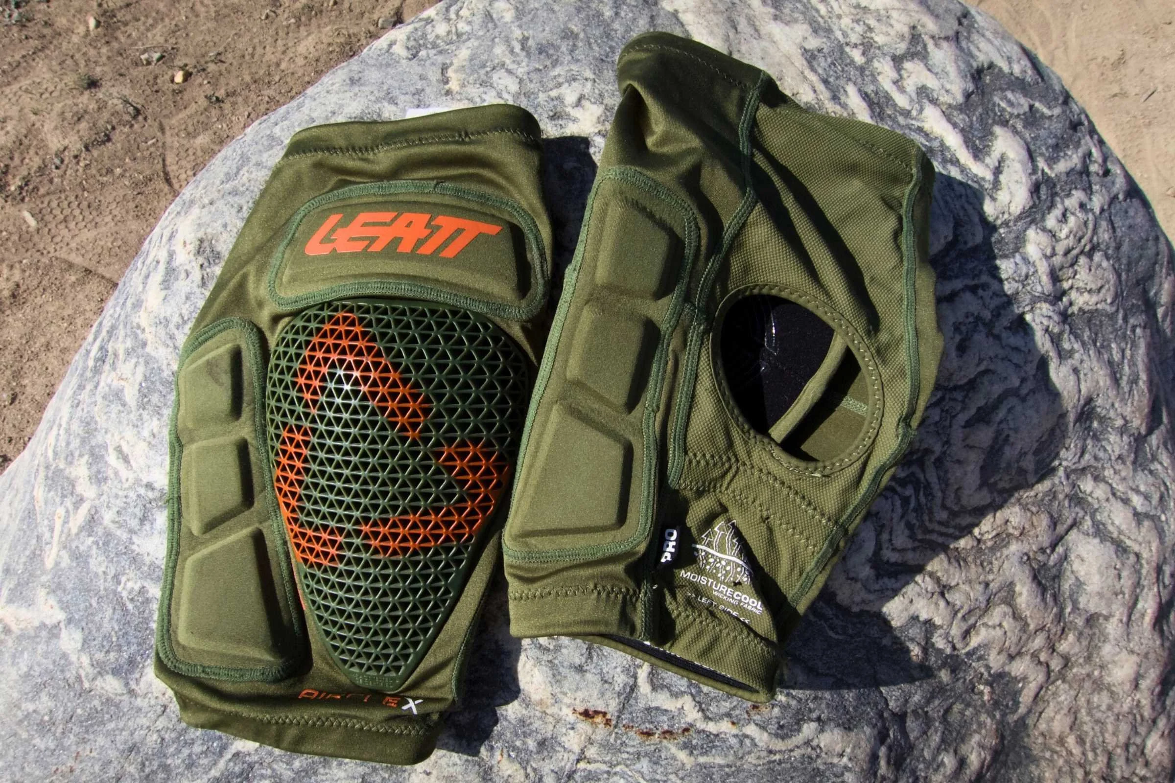 Caption: The Leatt Knee Guard Airflex Pro after more than 2 years of riding.