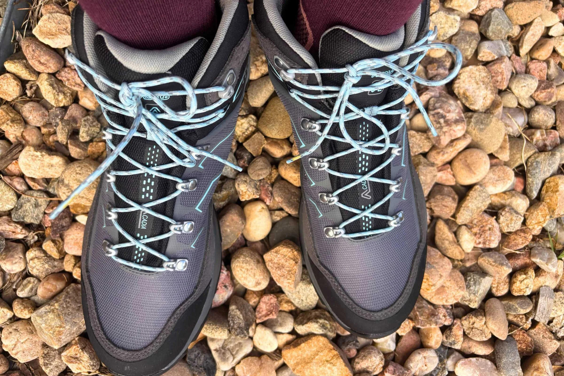 upper and lacing of the Asolo Acadia boots