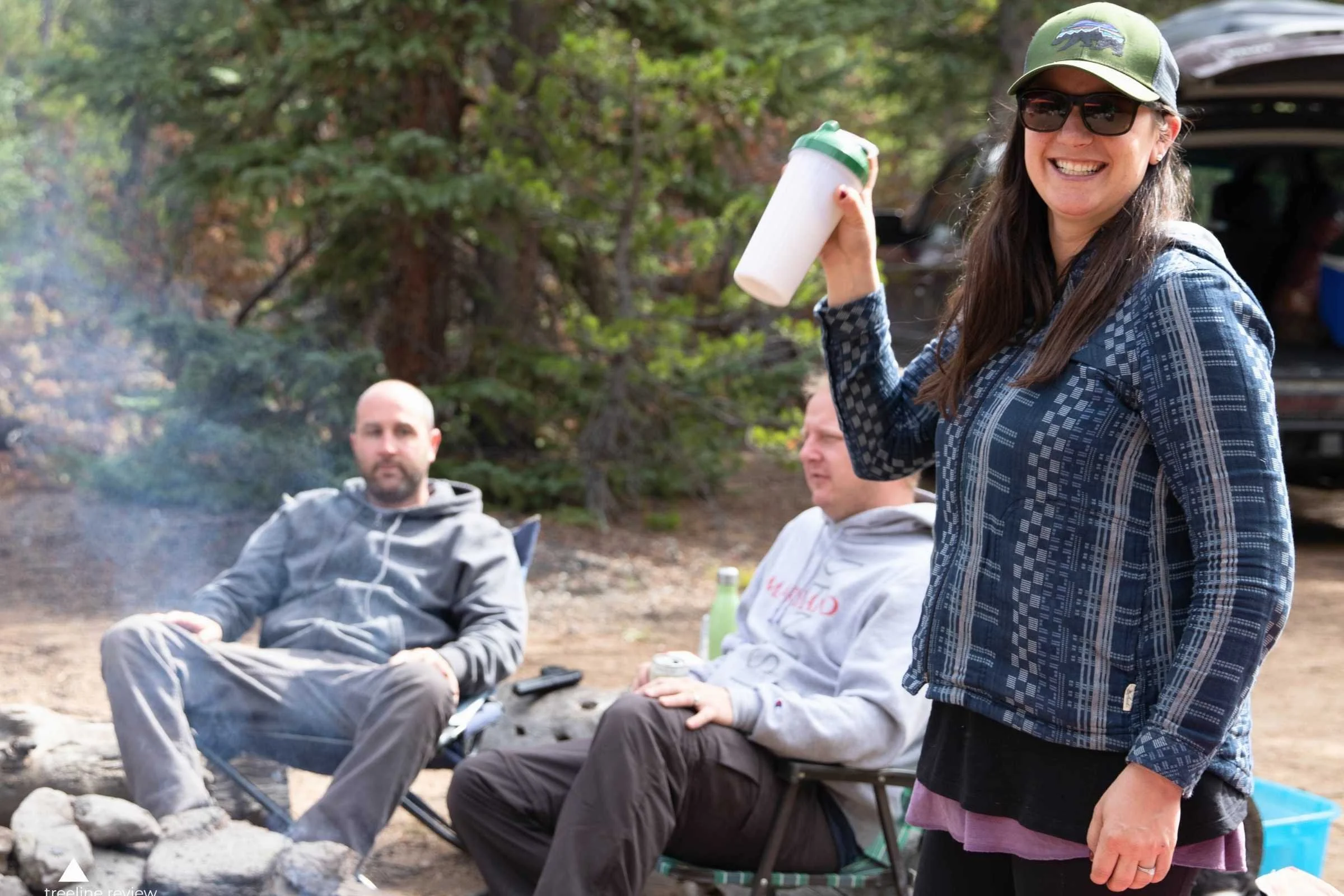 The MuscleMilk (previously Cytosport) 100% Whey (in shaker) is inexpensive enough to consider sharing with your hiking buddies after a trip. Photo by John Carr
