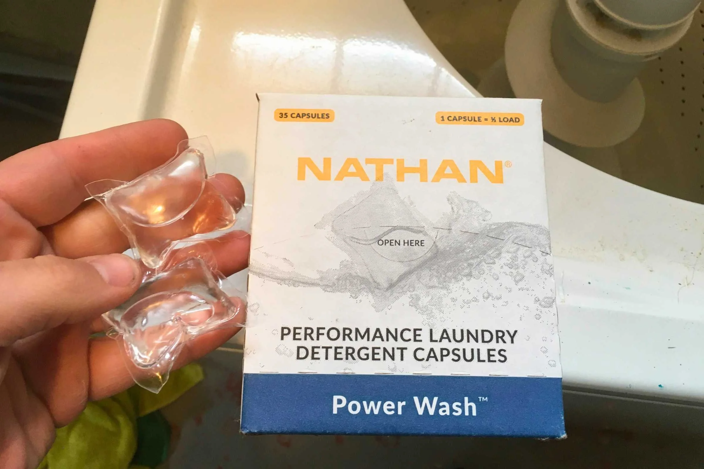 We tested the new Nathan Power Wash capsules.