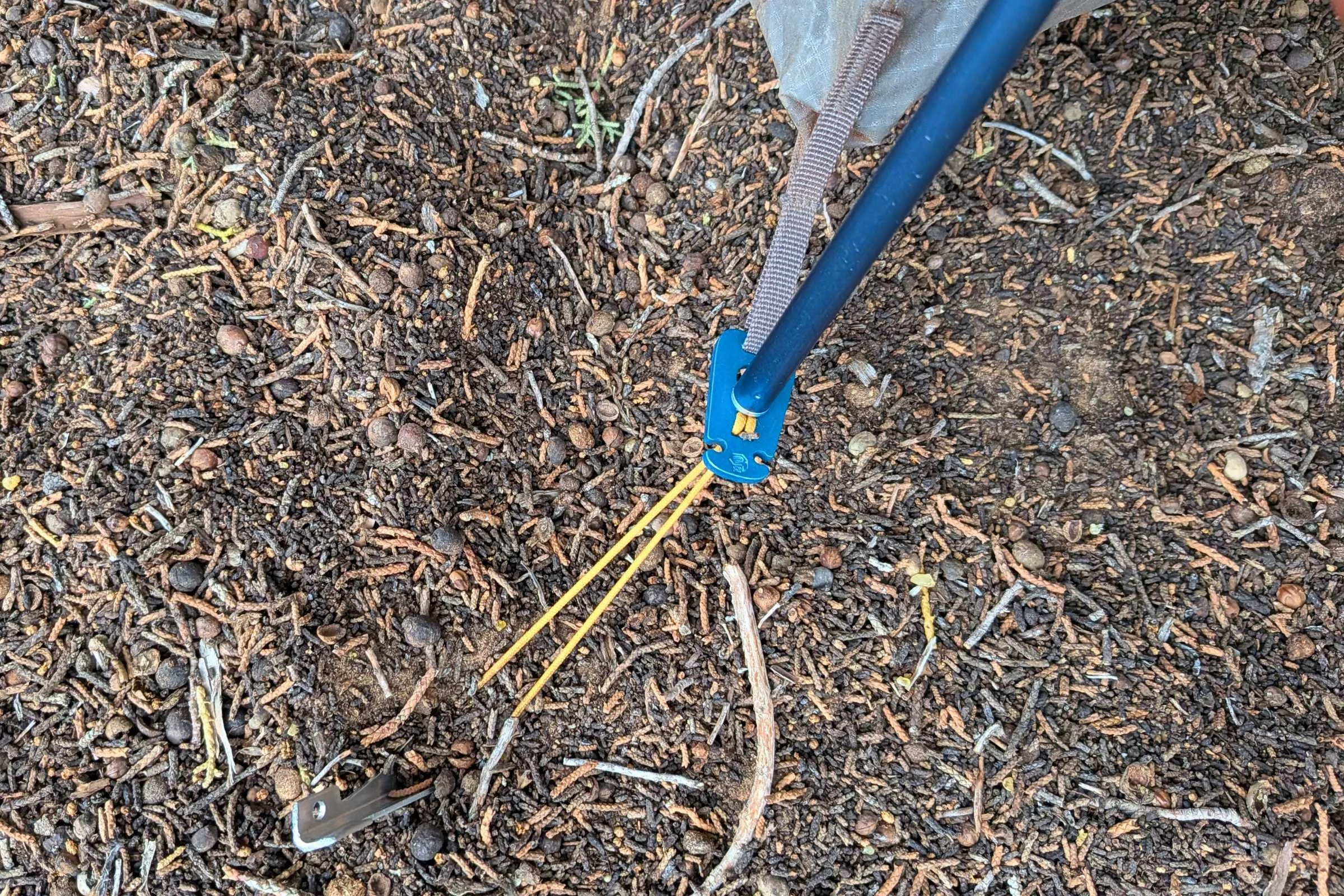 Mountain Hardwear Nimbus UL tent close up on pole grommet