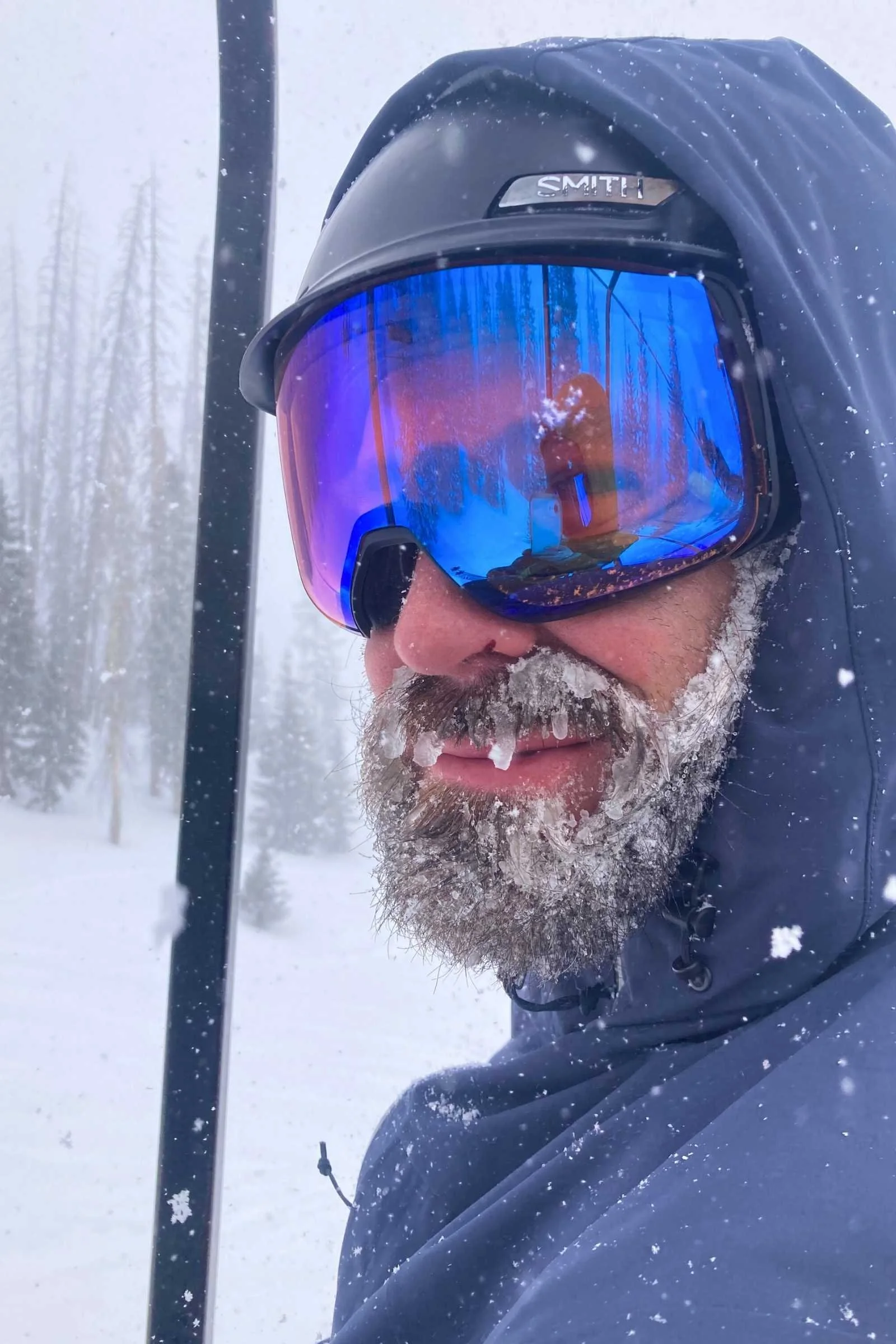 We used the included low light lens with the 4D MAG for many happy storm skiing days, like this one at Wolf Creek in Colorado.