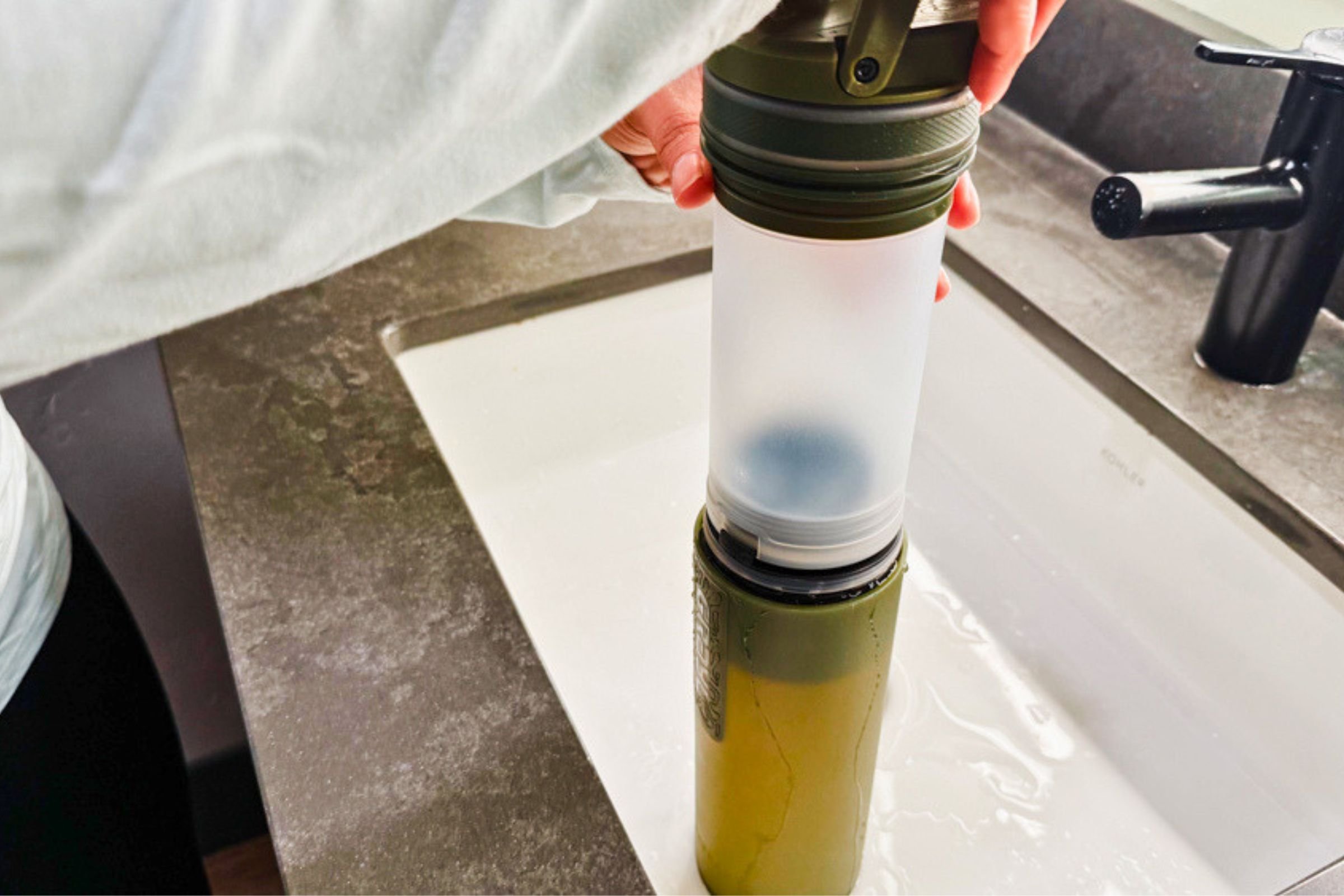 Grayl UltraPress Filter and Purifier Bottle Filter use