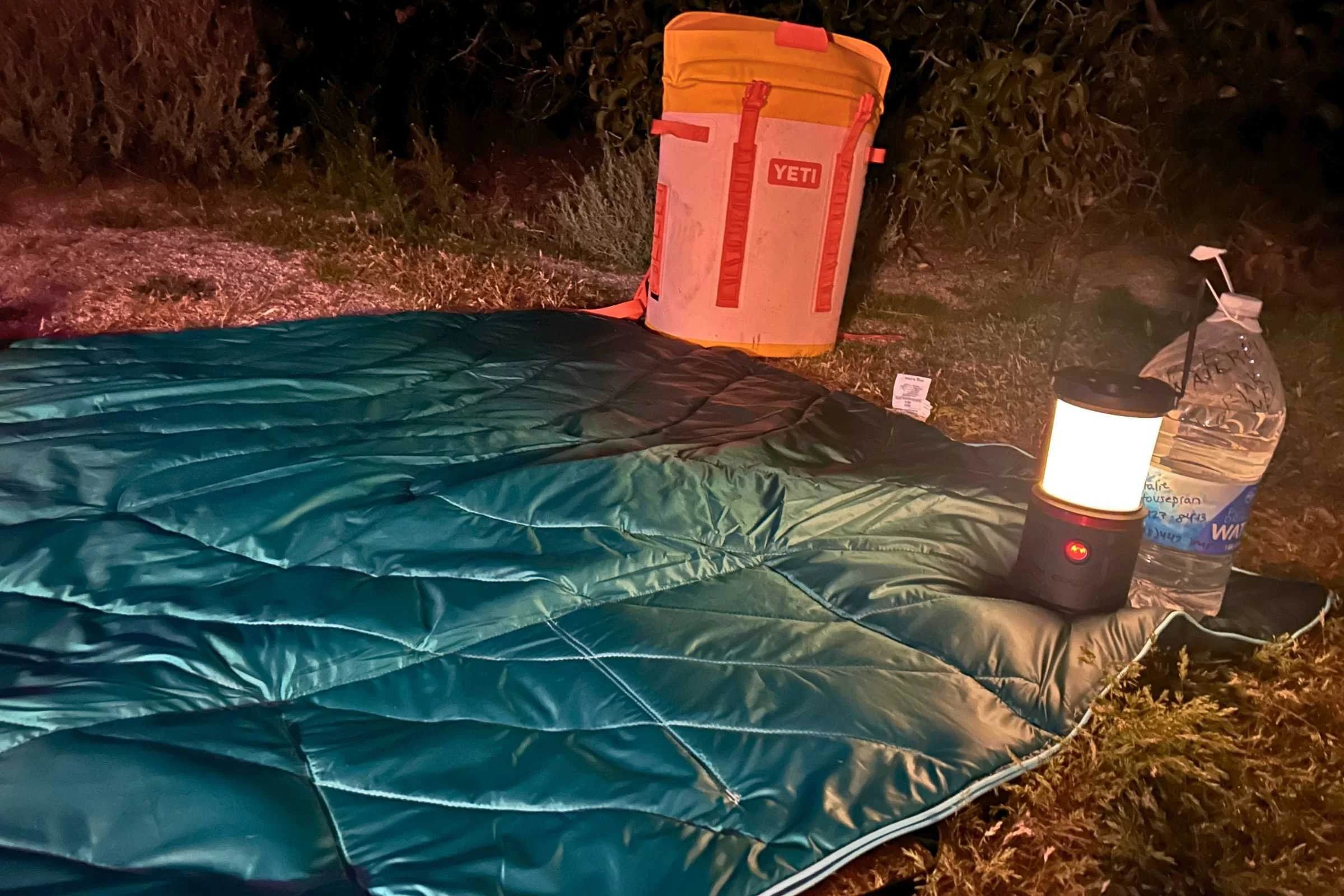 Because it is much more portable than traditional camping coolers, we opted to use the  YETI Hopper cooler backpack on shorter camping trips.