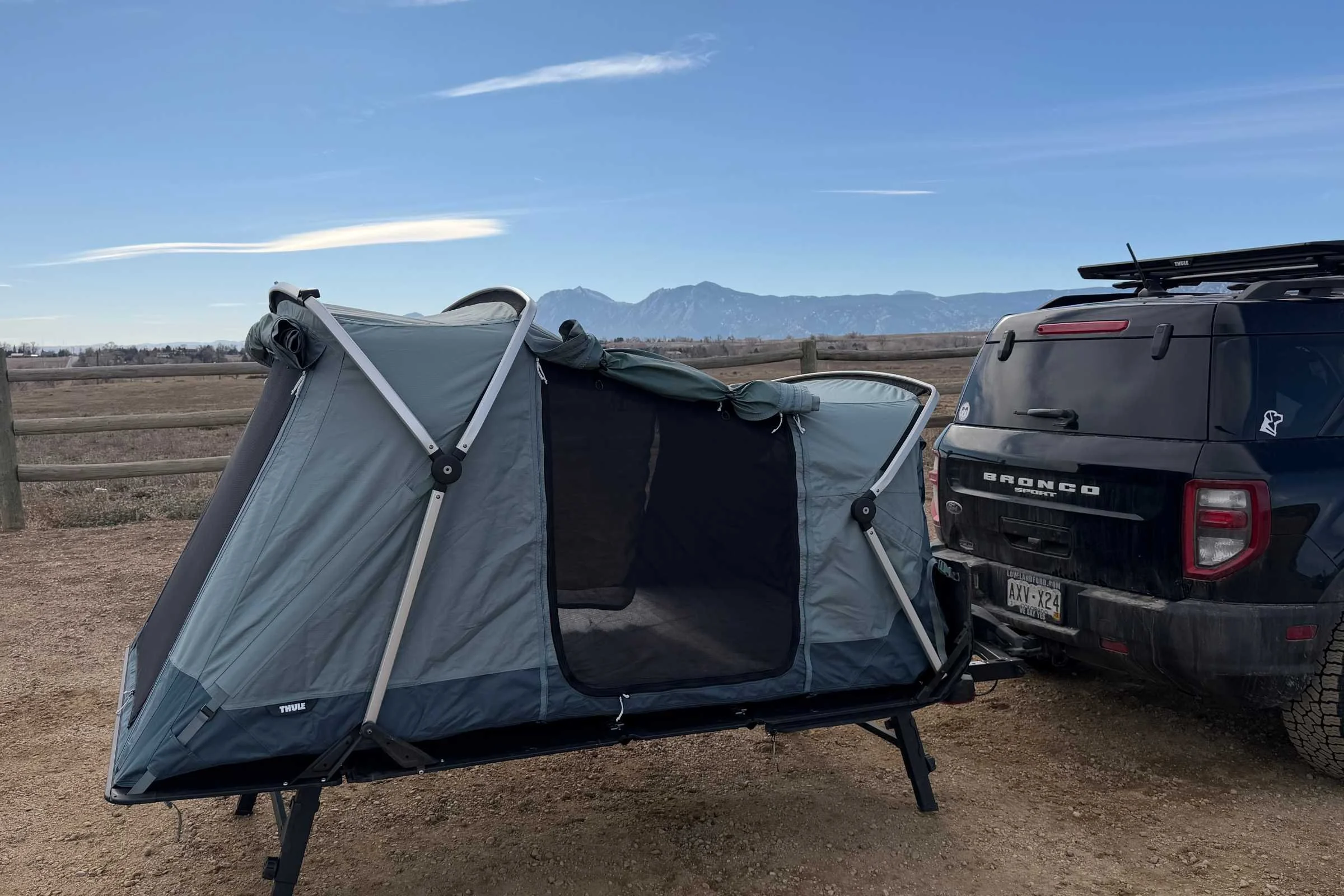 The doors are huge, so you can toss all your gear inside in seconds.