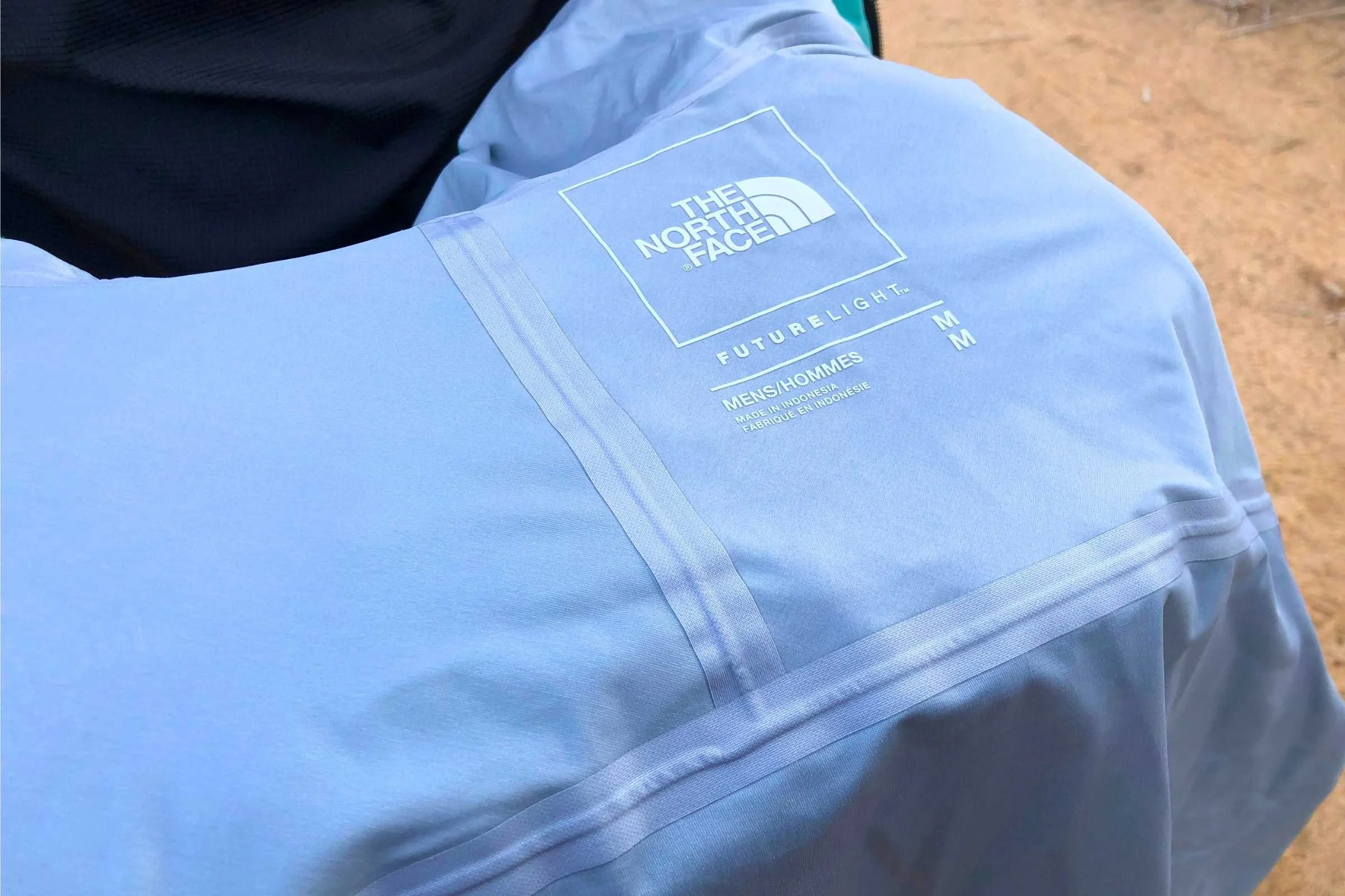 Taped seams on the liner fabric of The North Face Lightriser Futurelight. Photo by Sasha Hashemipour