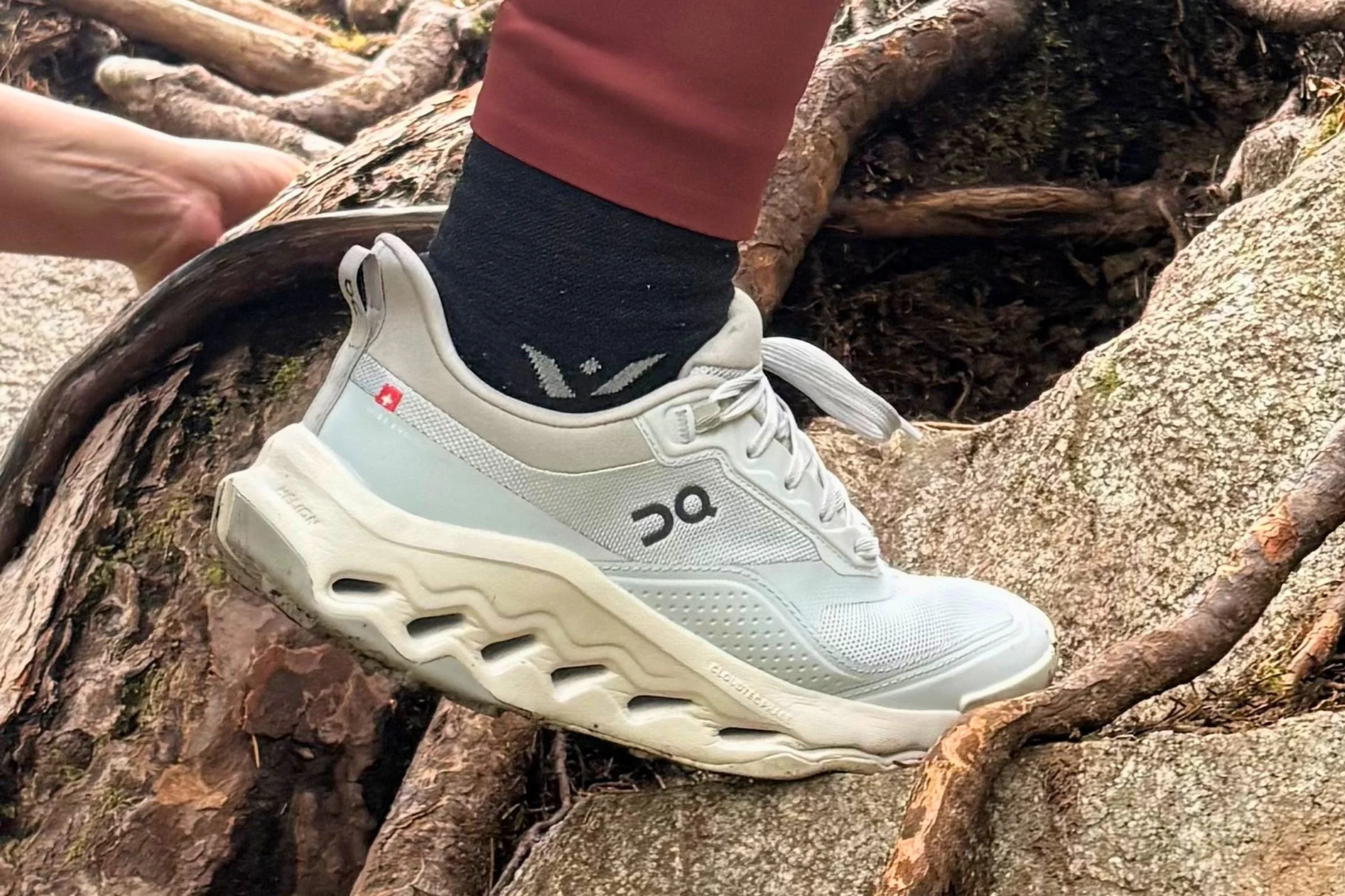 Our heel stayed locked-in and secure while hiking, with no rubbing thanks to the padded collar.