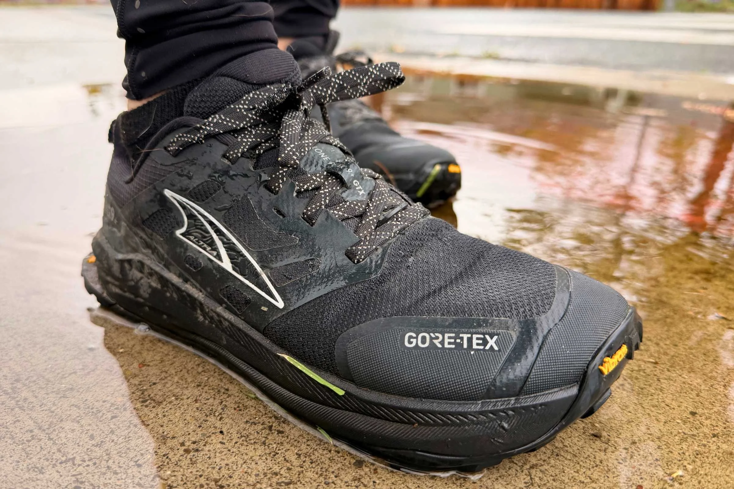 The Altra Lone Peak 9+ GTX trail running shoes are a waterproof upgrade in the Lone  Peak lineup.