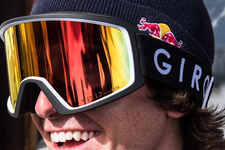 Ravs Ski-snowboardbrille-plata Flash lens-ski Goggle Weiss u negro 