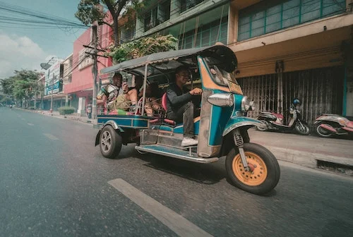 An open air taxi in Thailand.